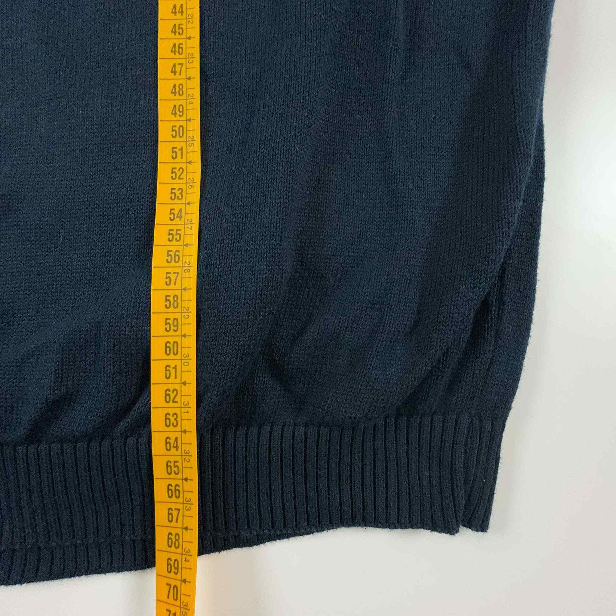 Maglione Lacoste blu scuro a girocollo tinta unita - Taglia XL uomo