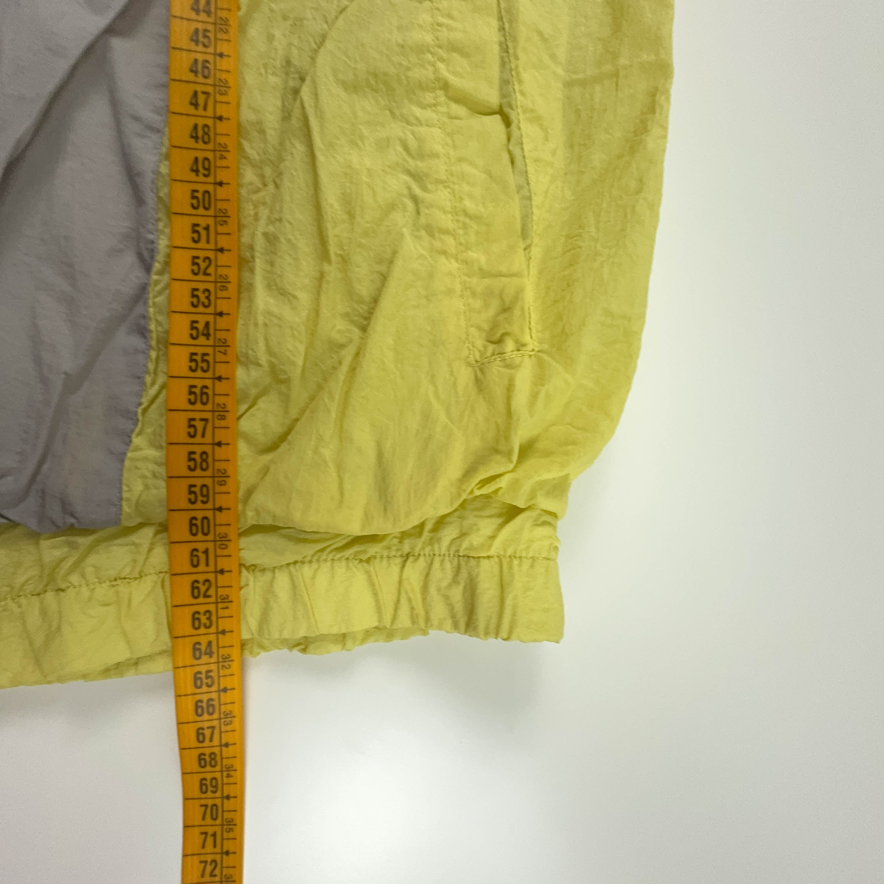 Giacca a vento Puma Vintage grigia e gialla con zip anni 90 - Taglia M/L uomo