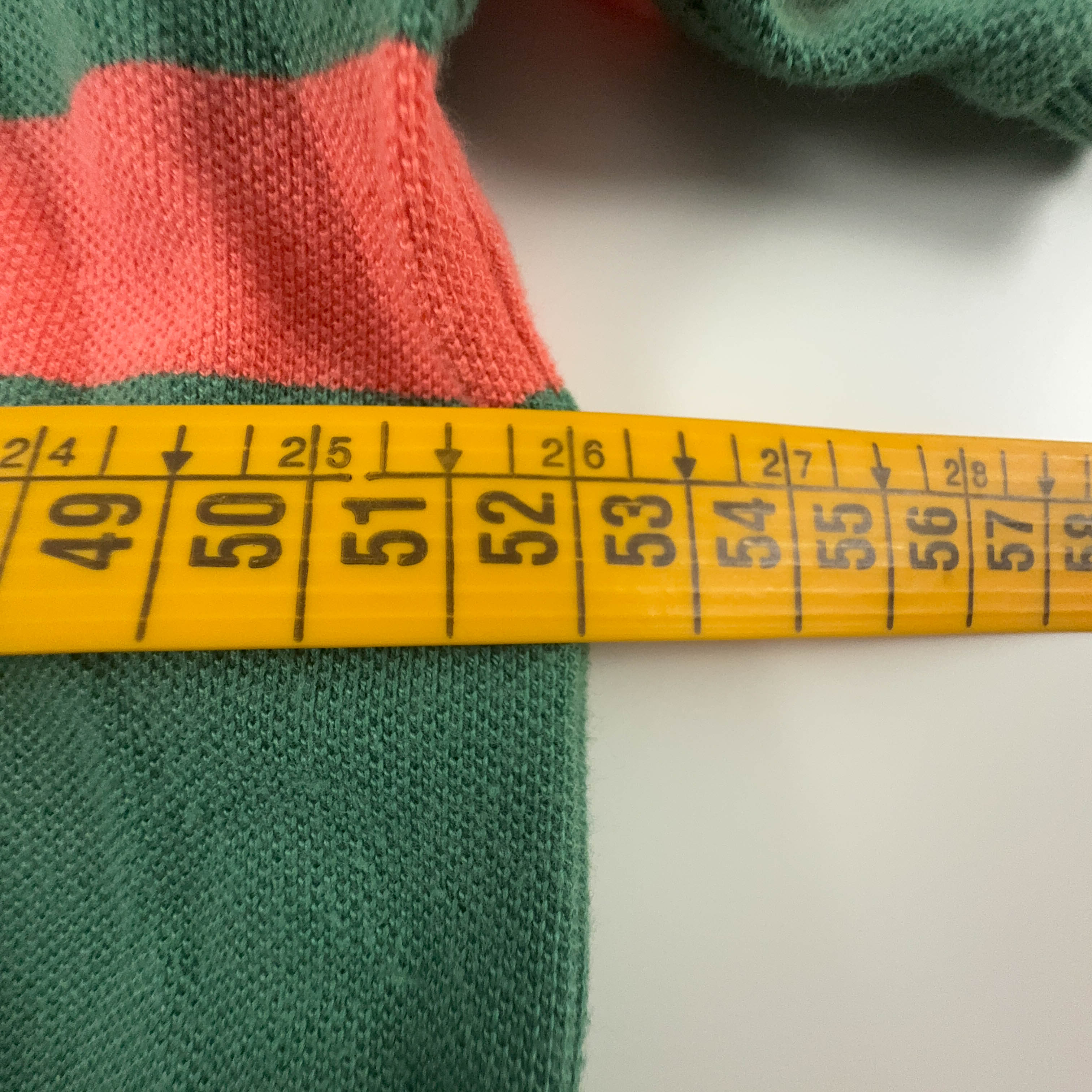 Polo Ralph Lauren a righe verde ed arancione in cotone custom fit - Taglia L uomo