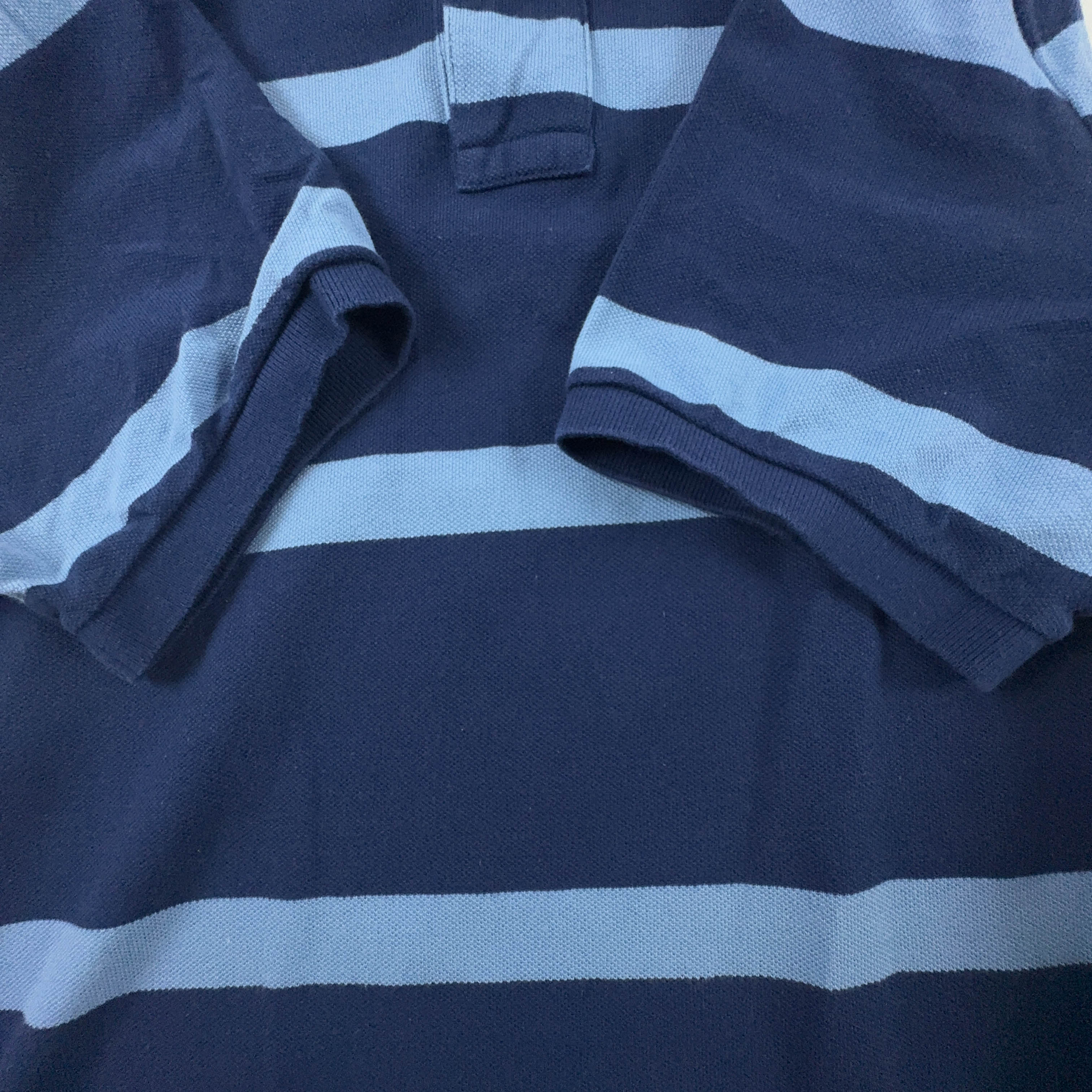 Polo Ralph Lauren a righe blu e azzurra in cotone custom fit - Taglia L uomo