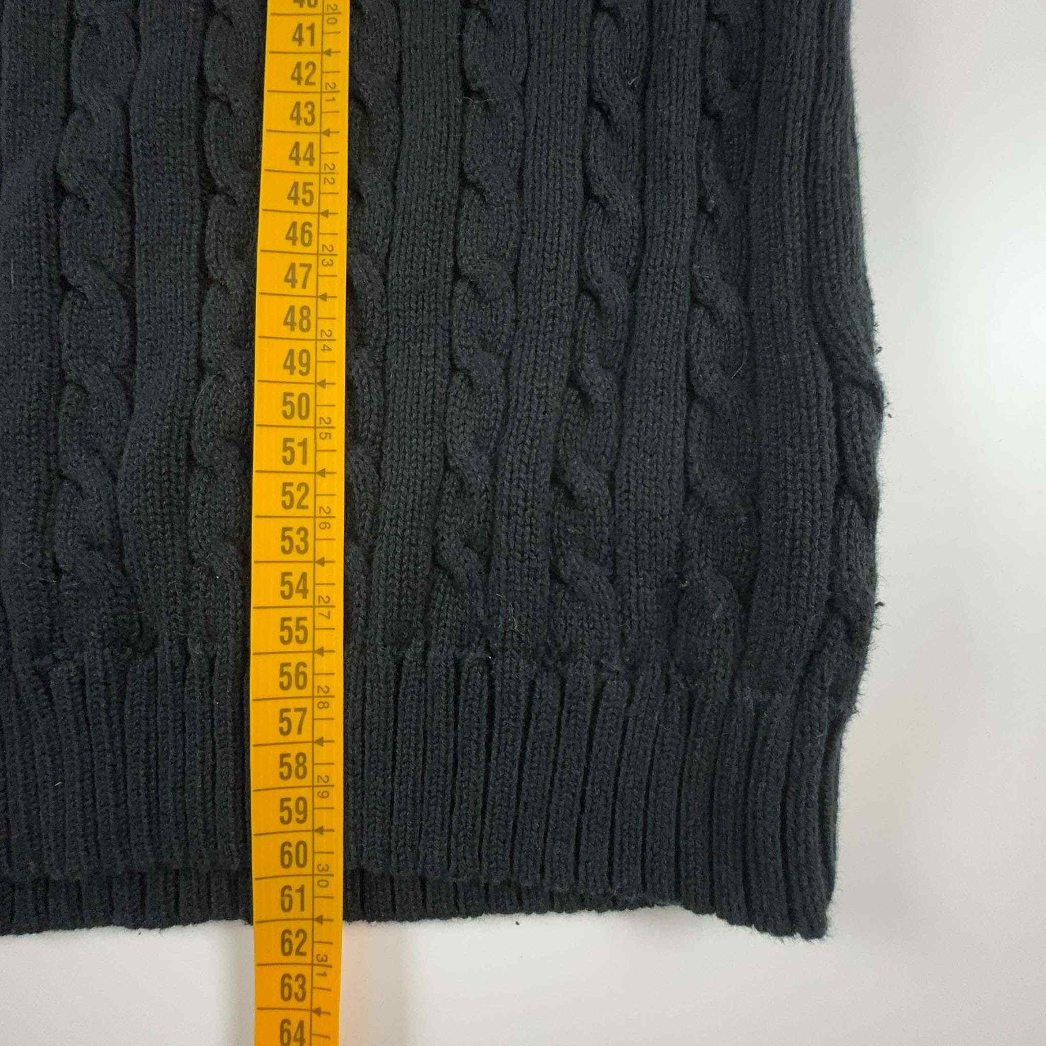 Ralph Lauren Black Woven V-Neck Sweater - Women's Size M/L