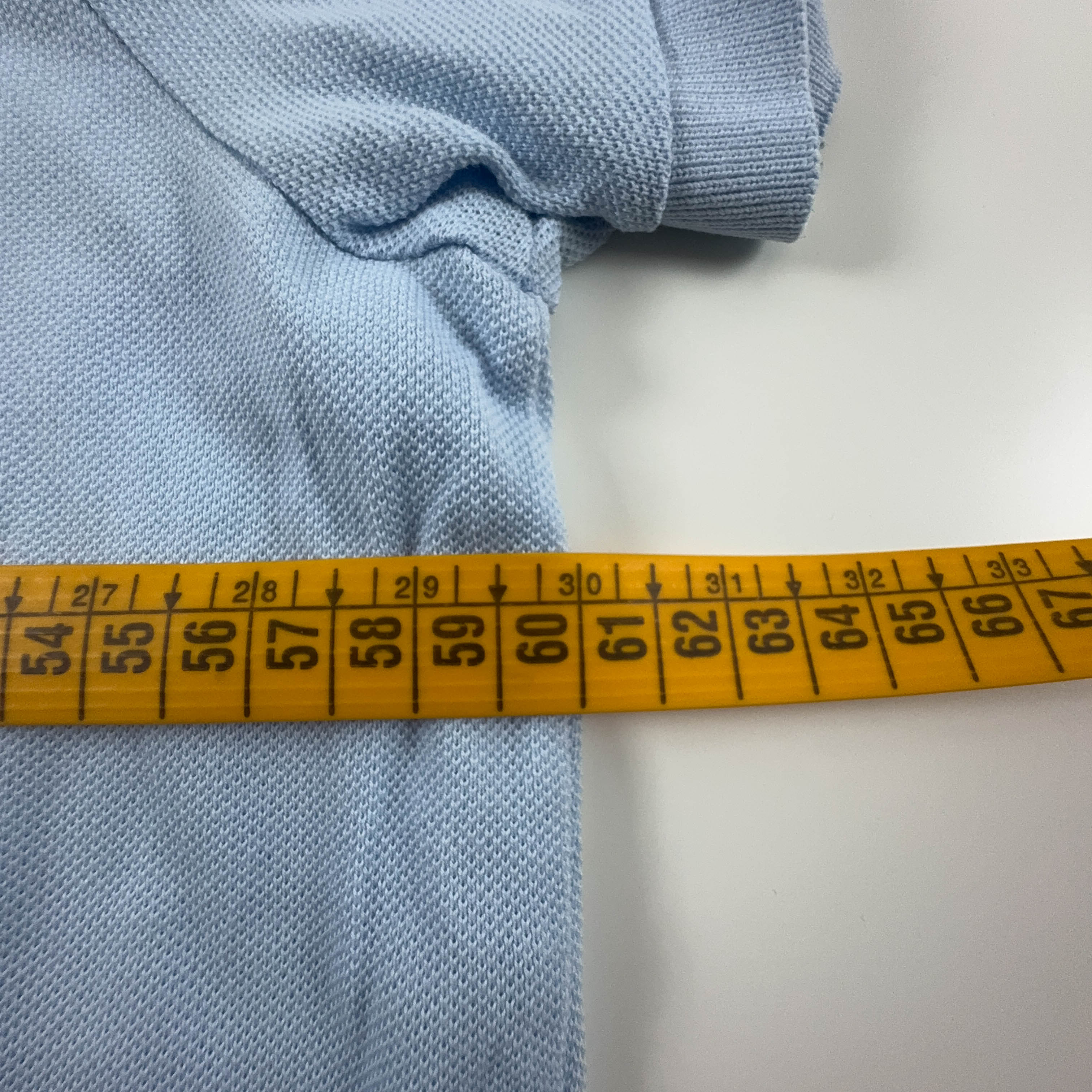 Polo Lacoste azzurra a tinta unita in cotone slim fit - Taglia XXL 7 uomo