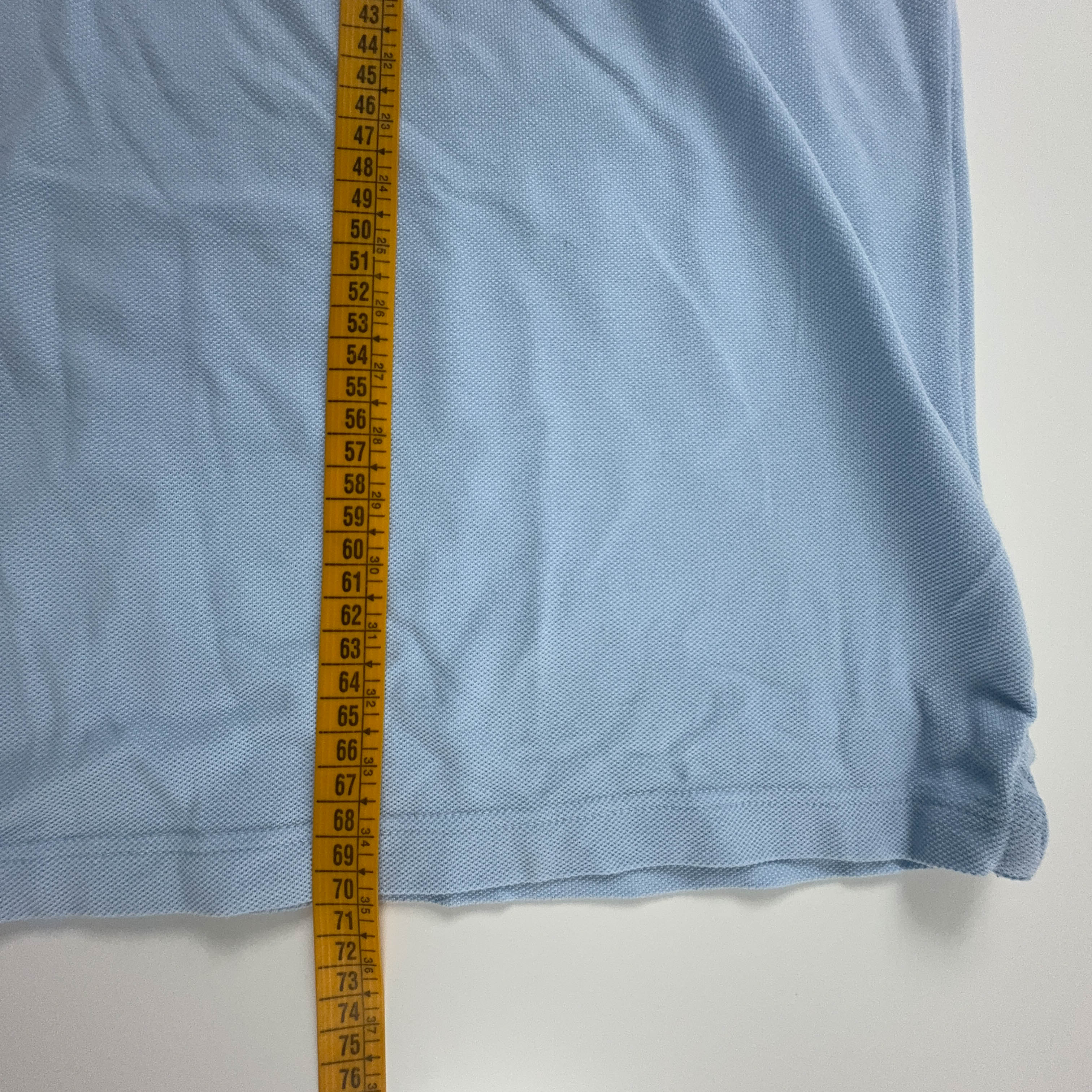 Polo Lacoste azzurra a tinta unita in cotone slim fit - Taglia XXL 7 uomo