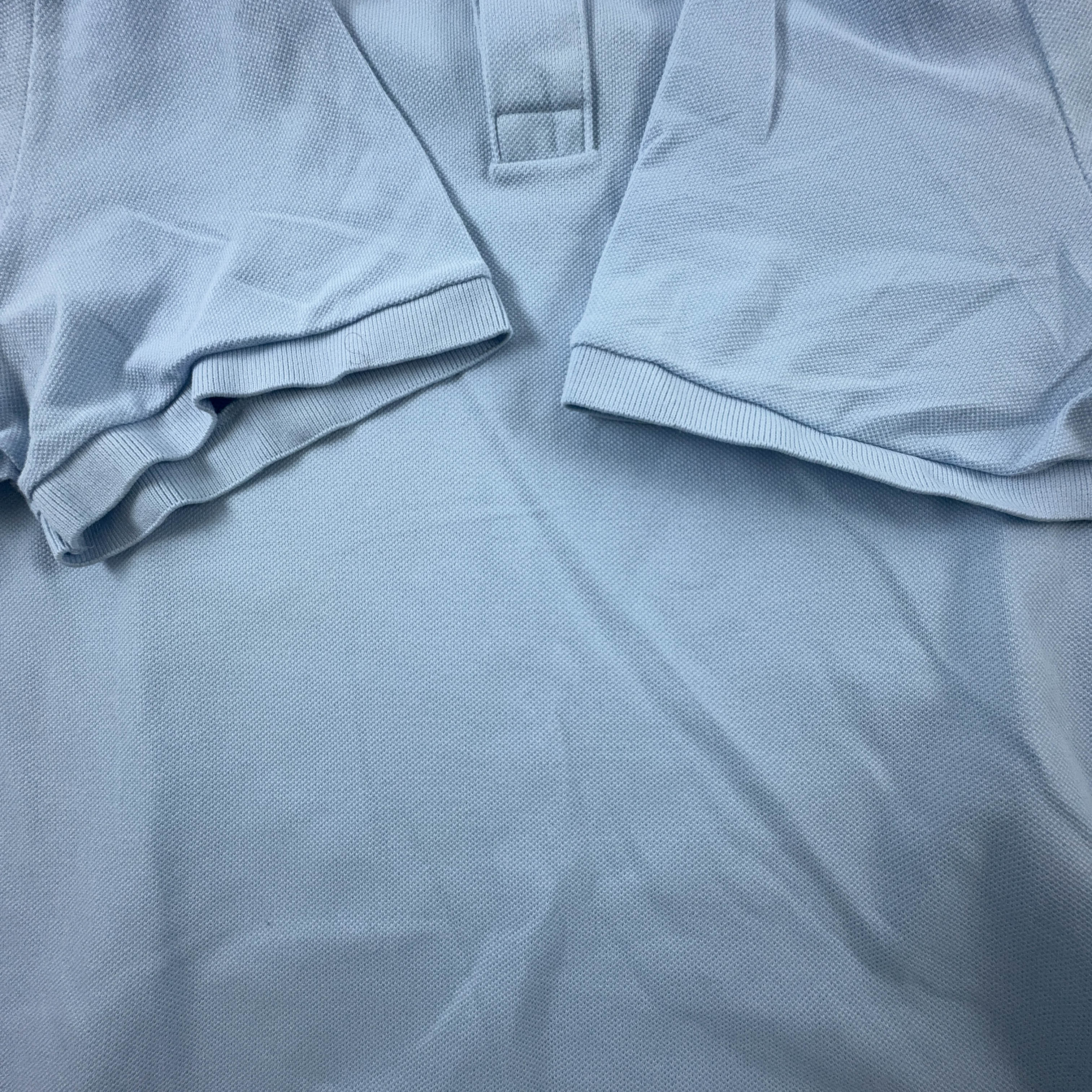 Polo Lacoste azzurra a tinta unita in cotone slim fit - Taglia XXL 7 uomo