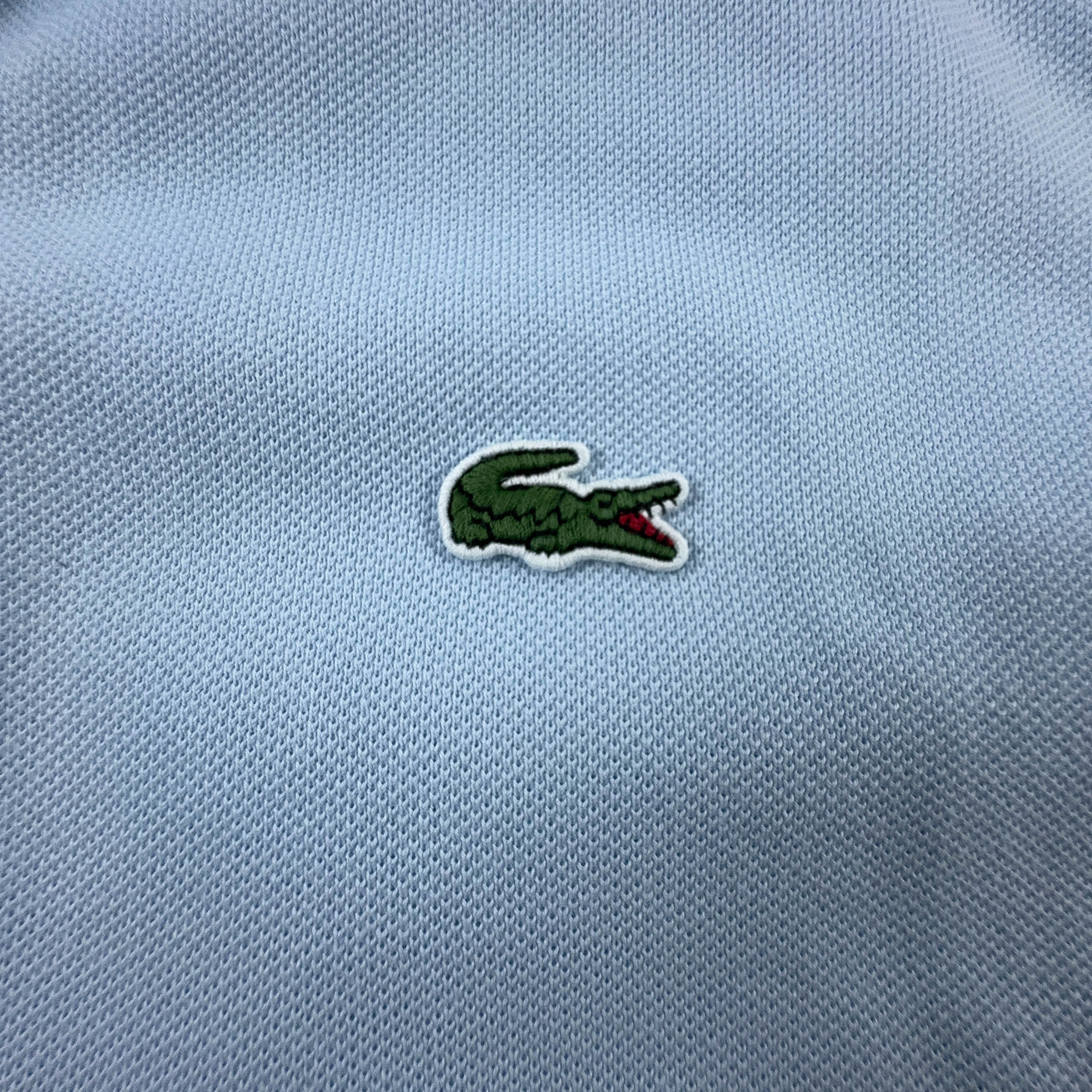 Polo Lacoste azzurra a tinta unita in cotone slim fit - Taglia XXL 7 uomo