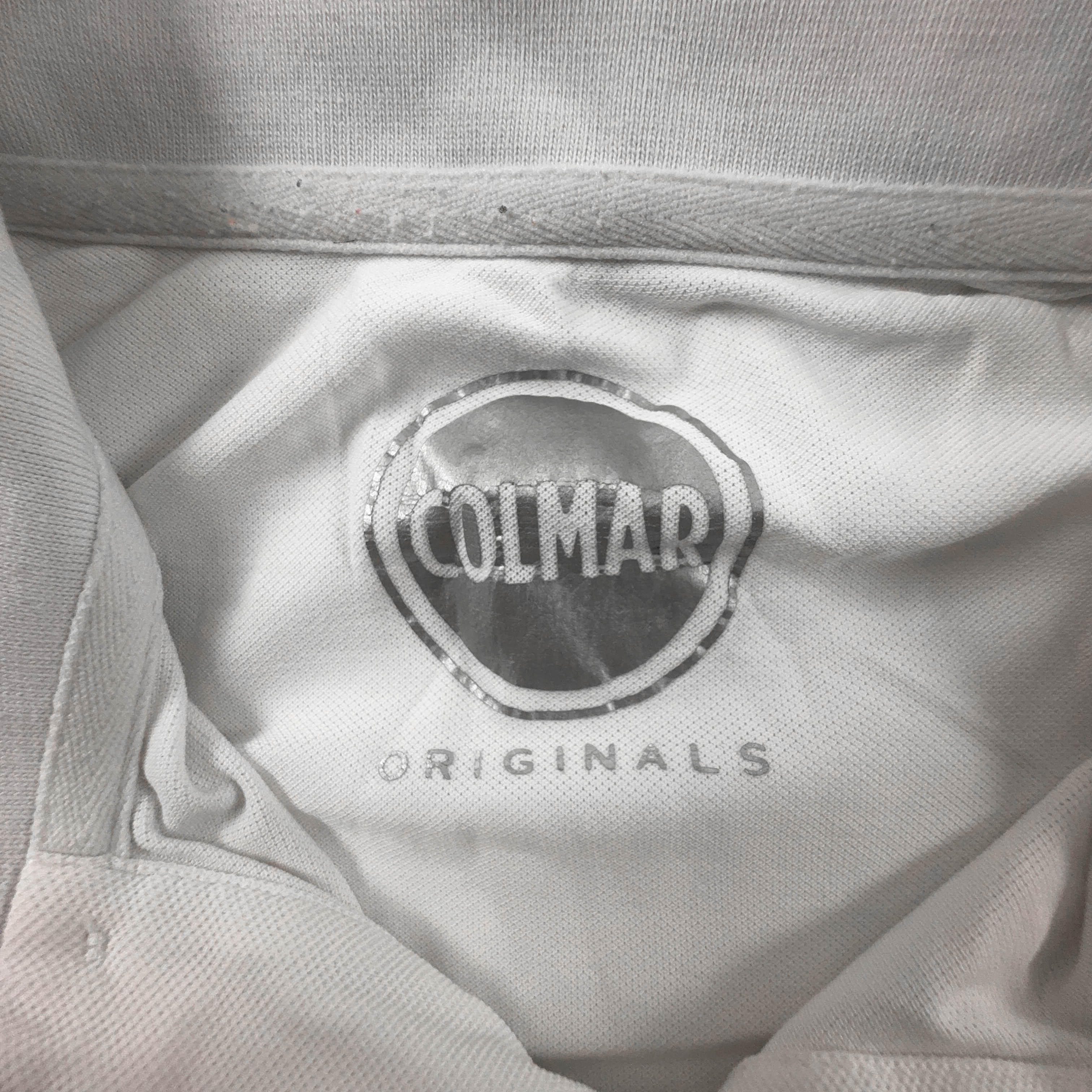 Polo Colmar bianca a tinta unita in cotone - Taglia L uomo