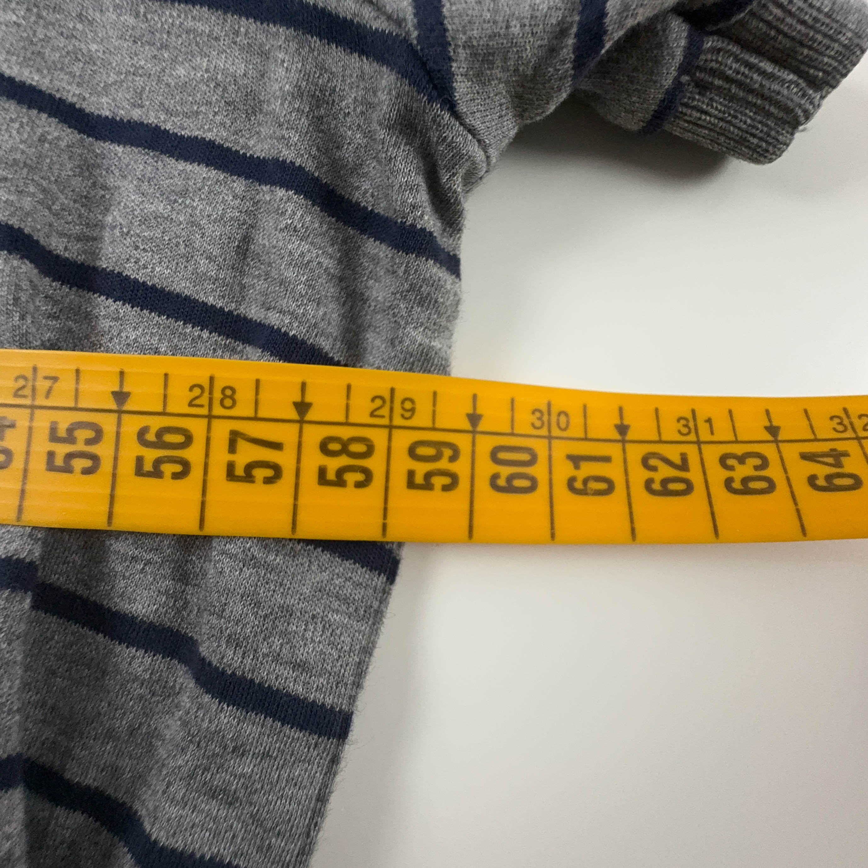 Polo Ralph Lauren a righe grigia e nera in cotone soft touch - Taglia XL uomo