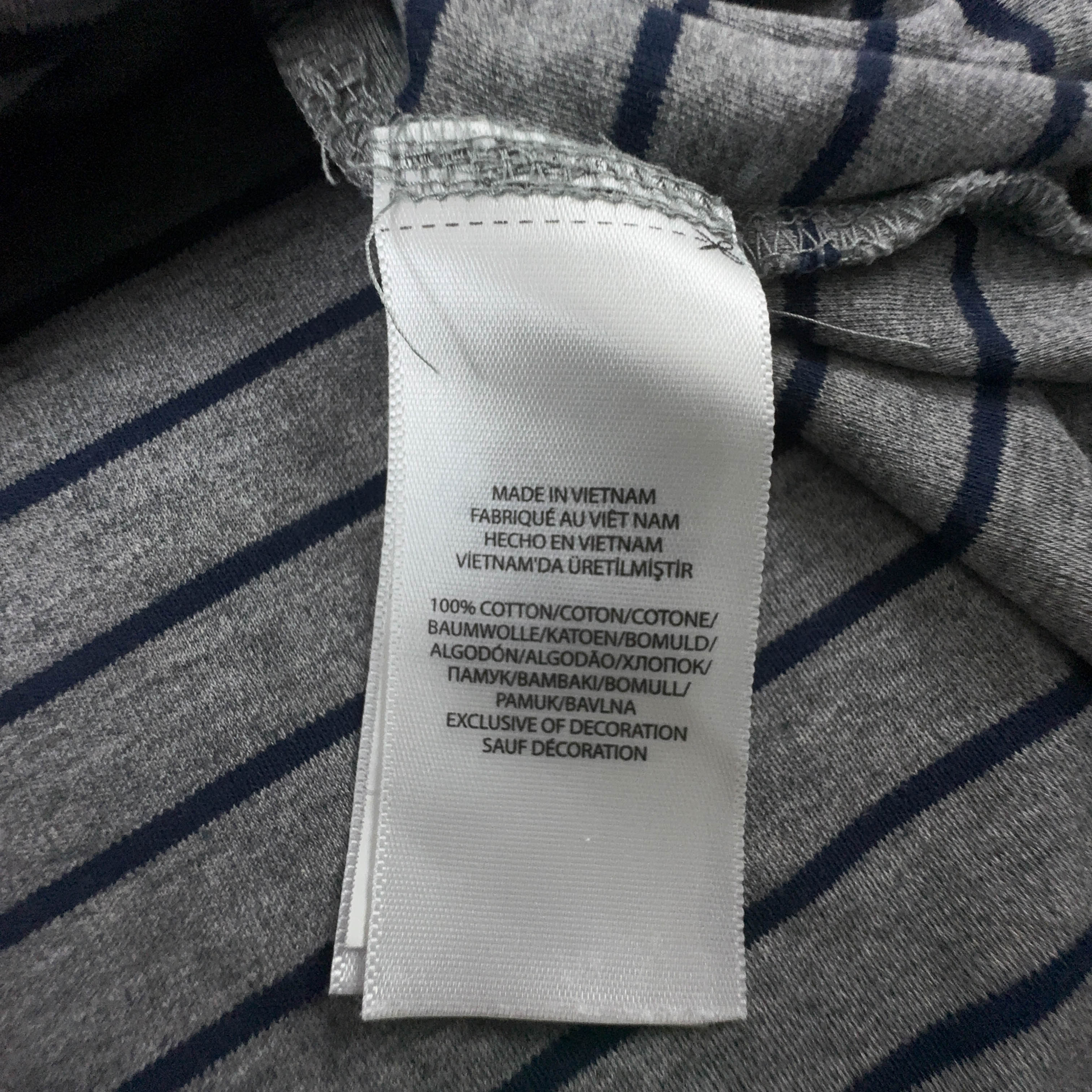 Polo Ralph Lauren a righe grigia e nera in cotone soft touch - Taglia XL uomo