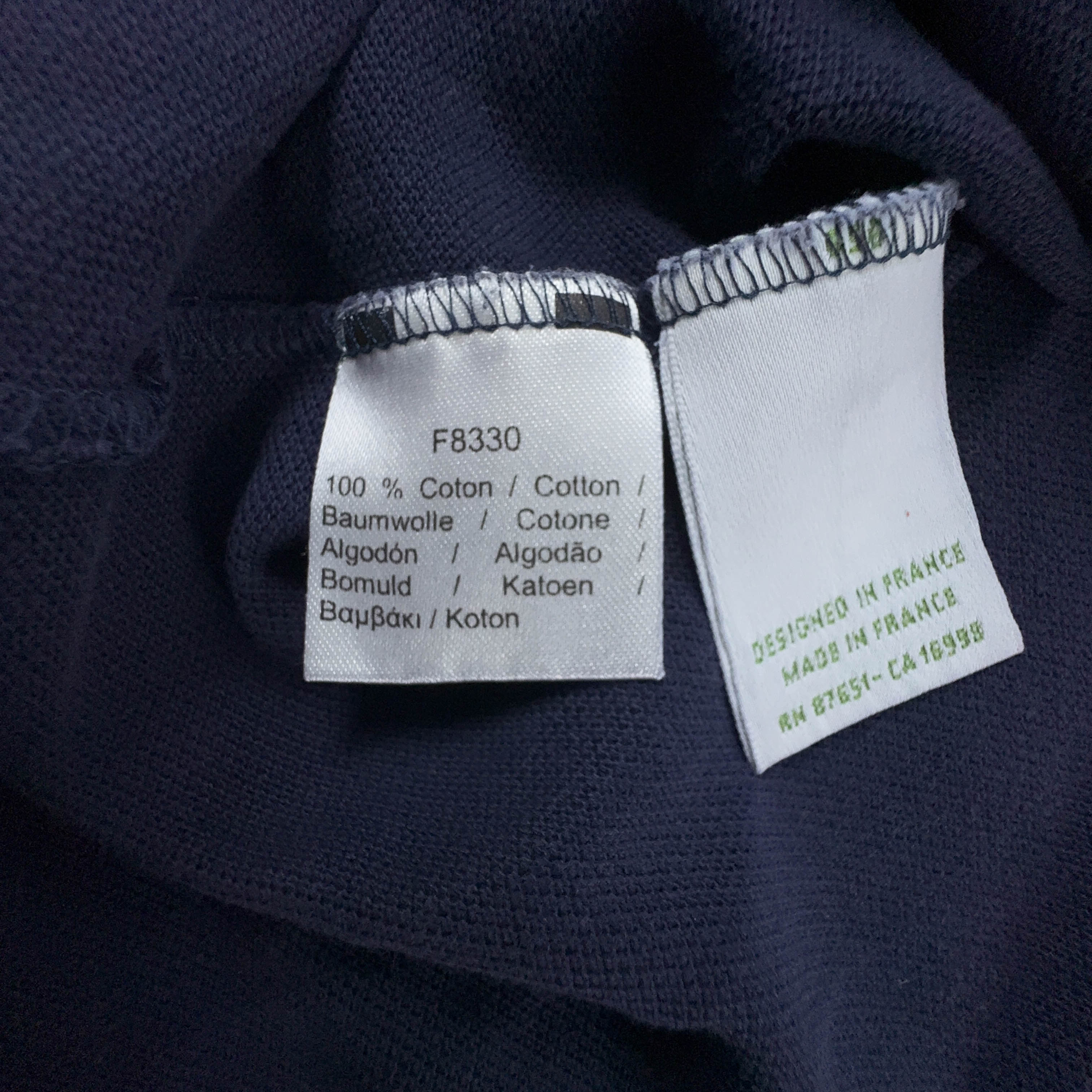 Polo Lacoste blu scura a tinta unita in cotone regular fit - Taglia 3 uomo