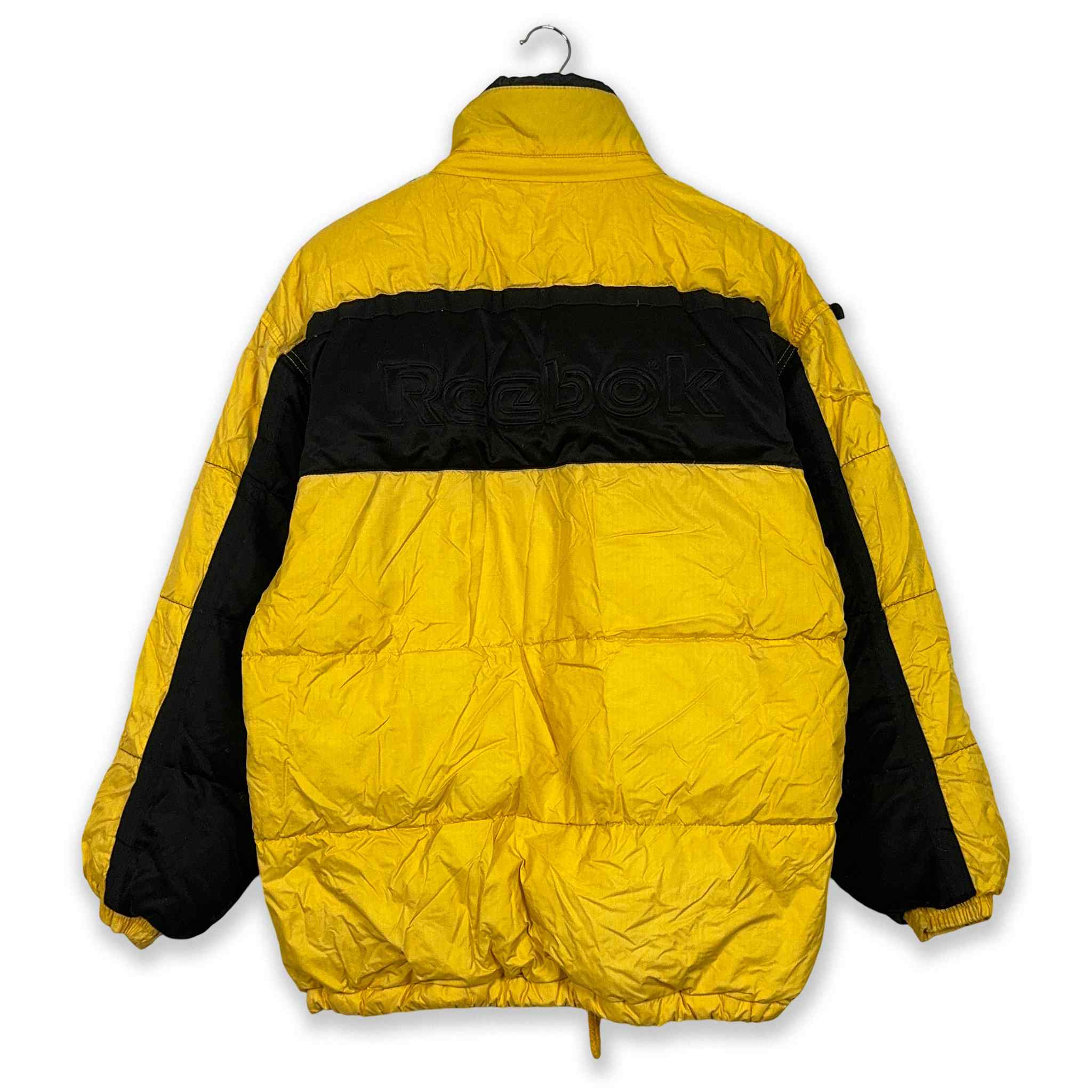 Piumino Reebok Vintage giallo e nero pesante - Taglia S/M uomo