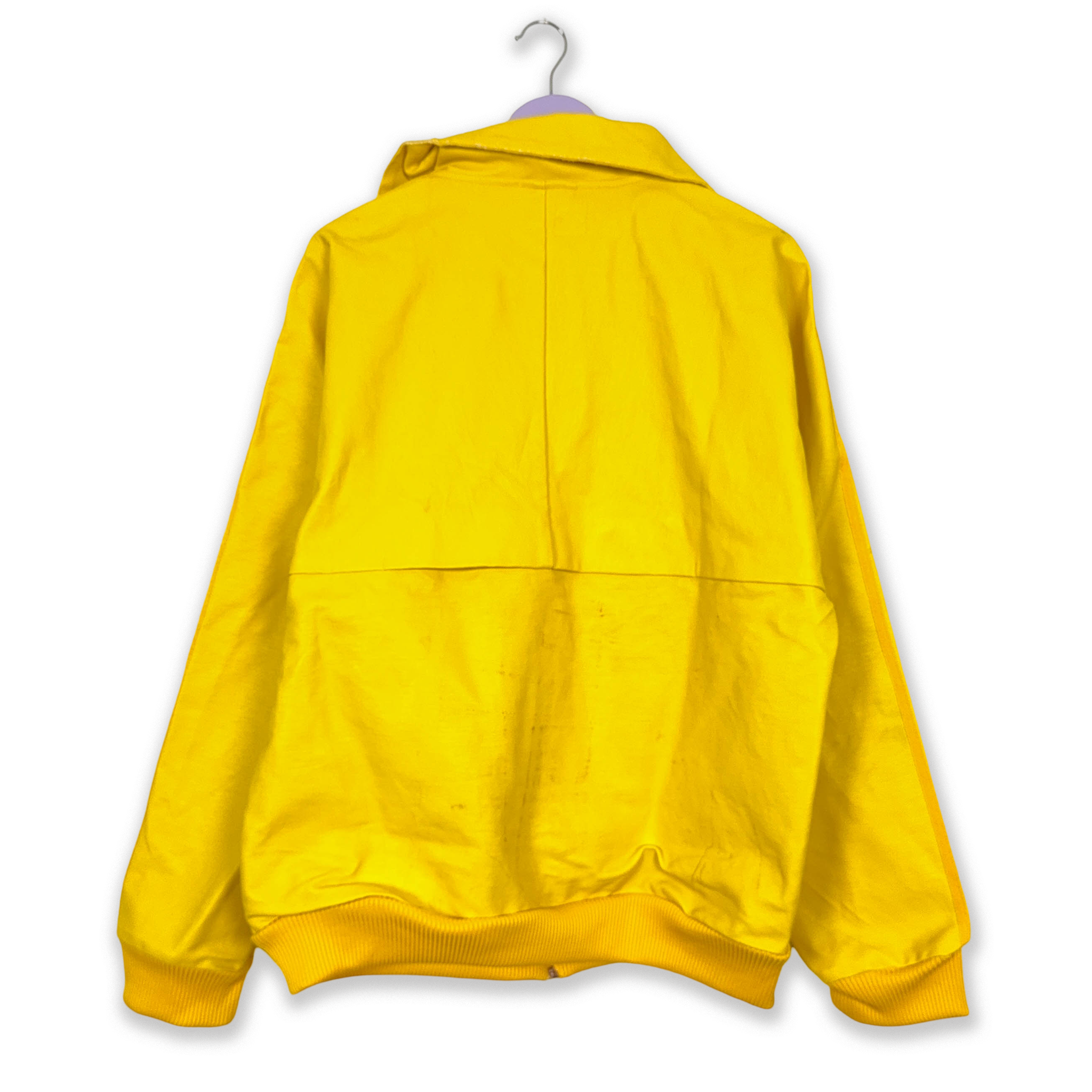 Giacca a vento Adidas Vintage gialla anni 2000 con zip - Taglia L/XL uomo