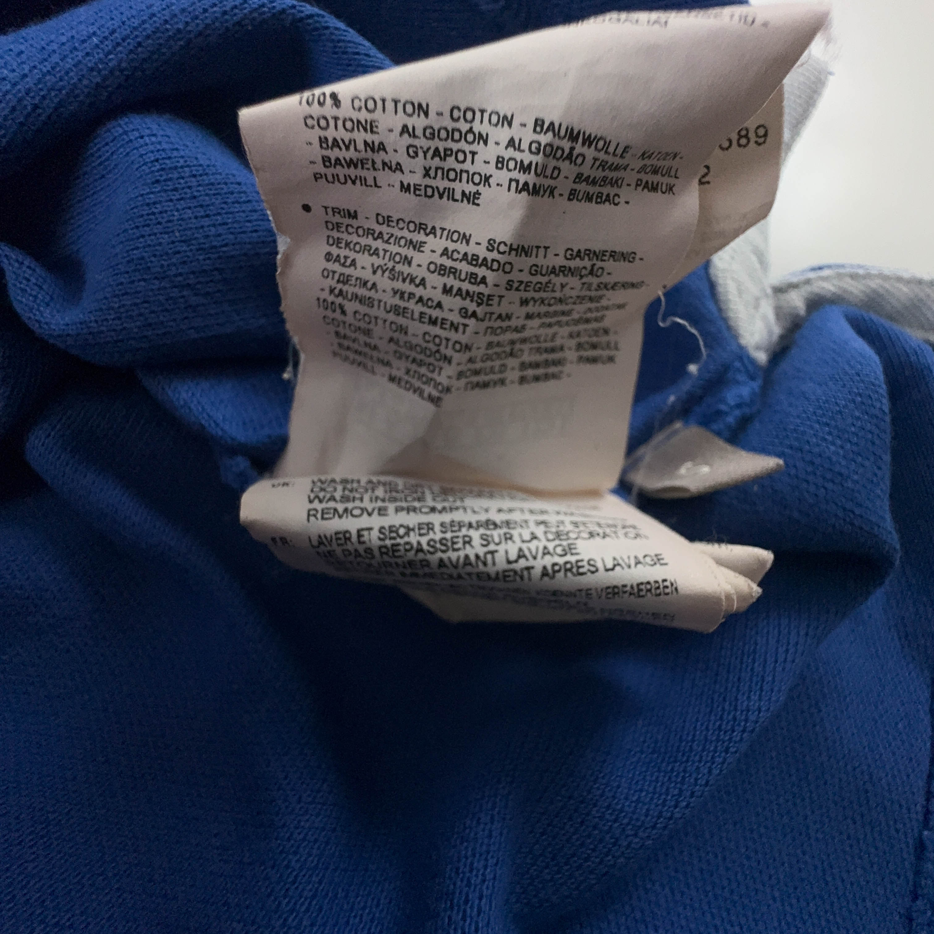 Polo Napapijri blu a tinta unita in cotone - Taglia S/M uomo