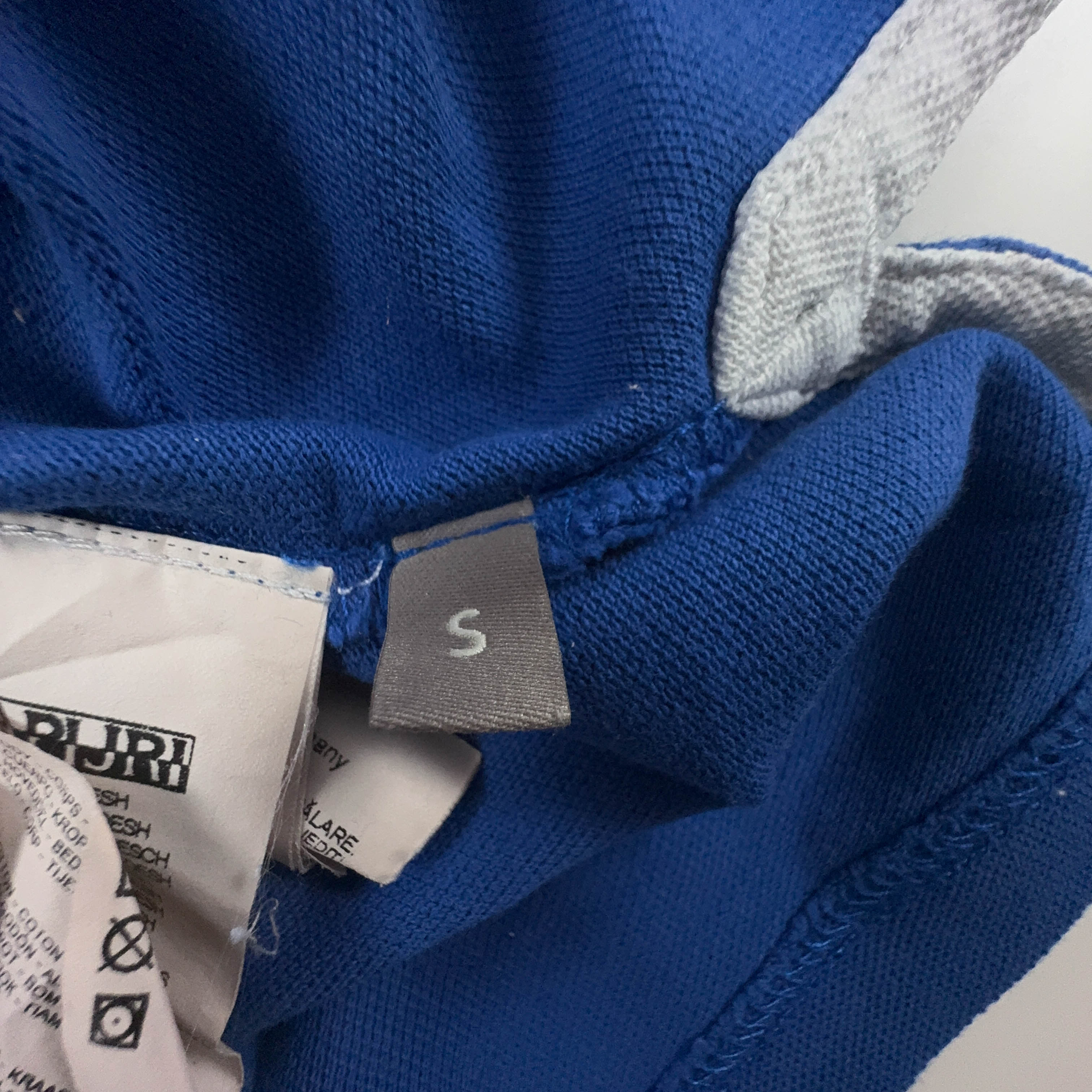 Polo Napapijri blu a tinta unita in cotone - Taglia S/M uomo