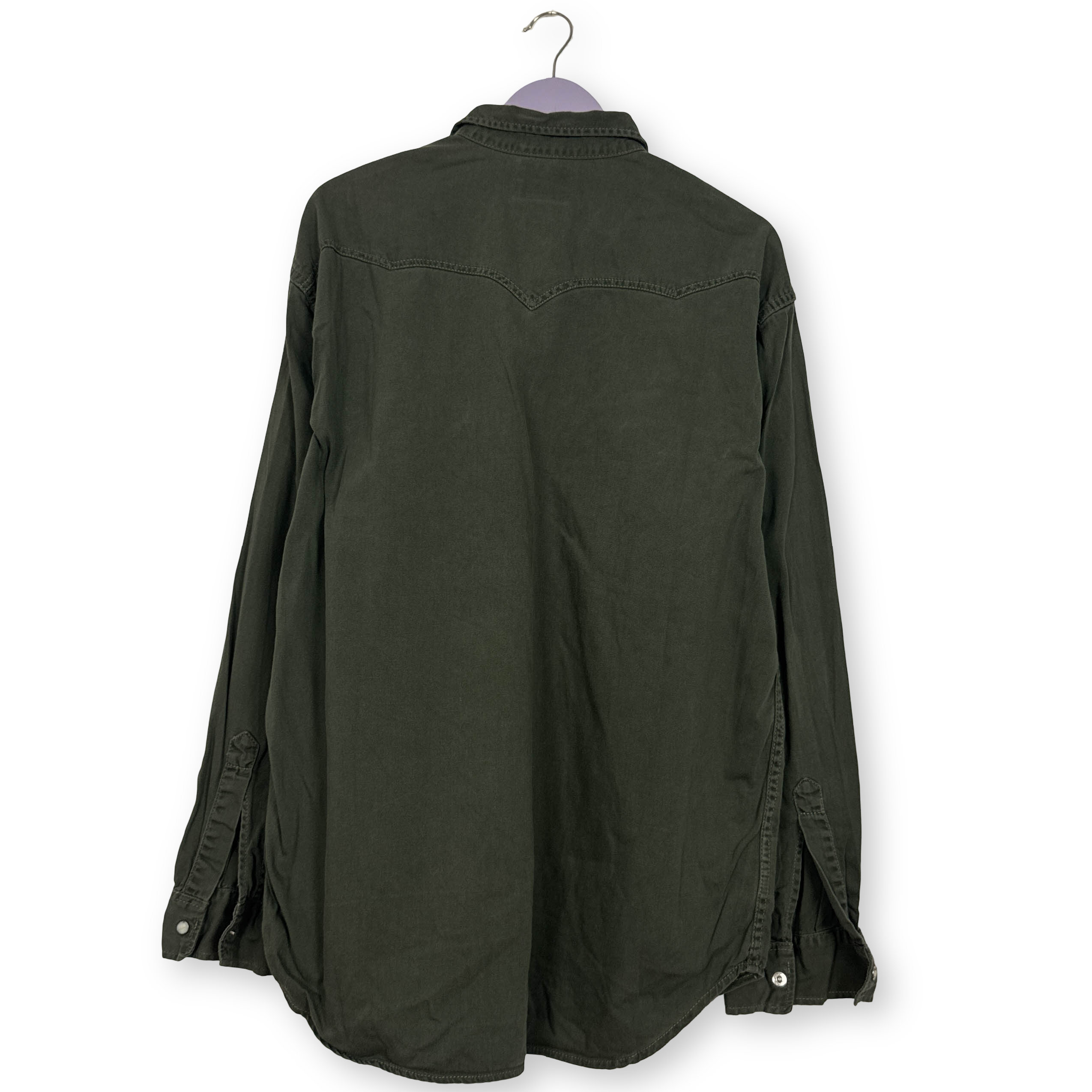 Camicia Levi's Vintage verde scuro in cotone anni 80 90 - Taglia XL uomo