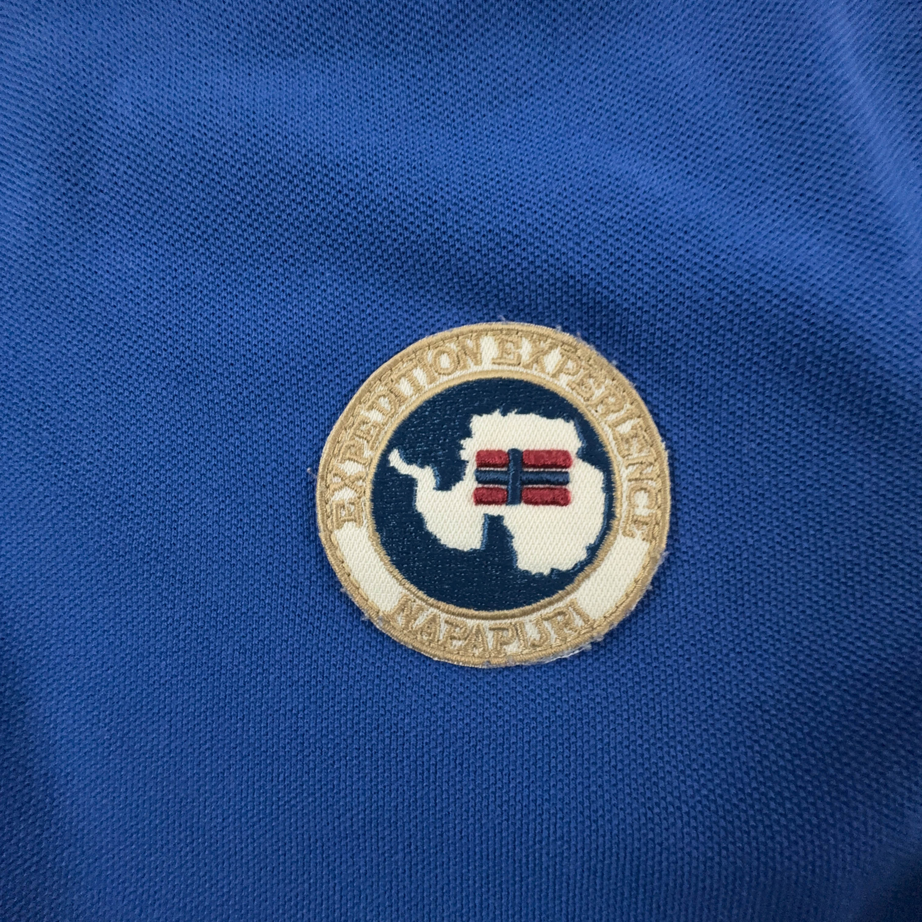 Polo Napapijri blu a tinta unita in cotone - Taglia S/M uomo