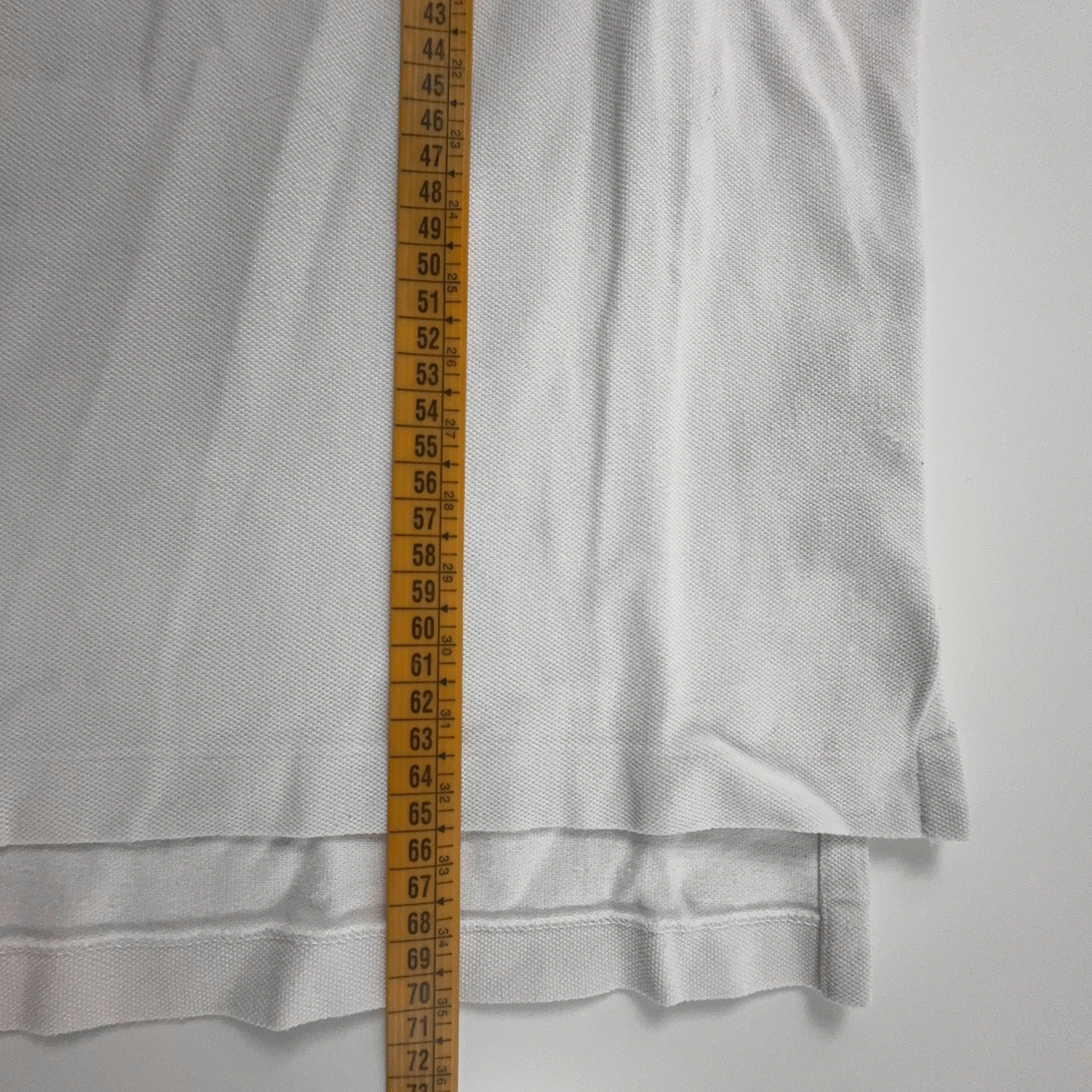 Polo Ralph Lauren bianca a tinta unita in cotone - Taglia S/M uomo