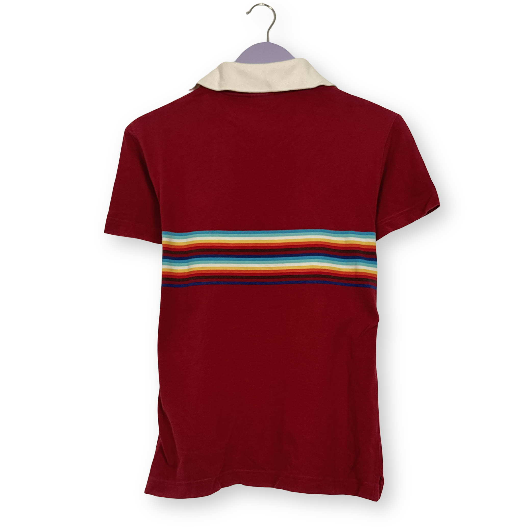 Polo D&G Vintage rossa e bianca con logo ricamato anni 00 - Taglia 34 48 uomo