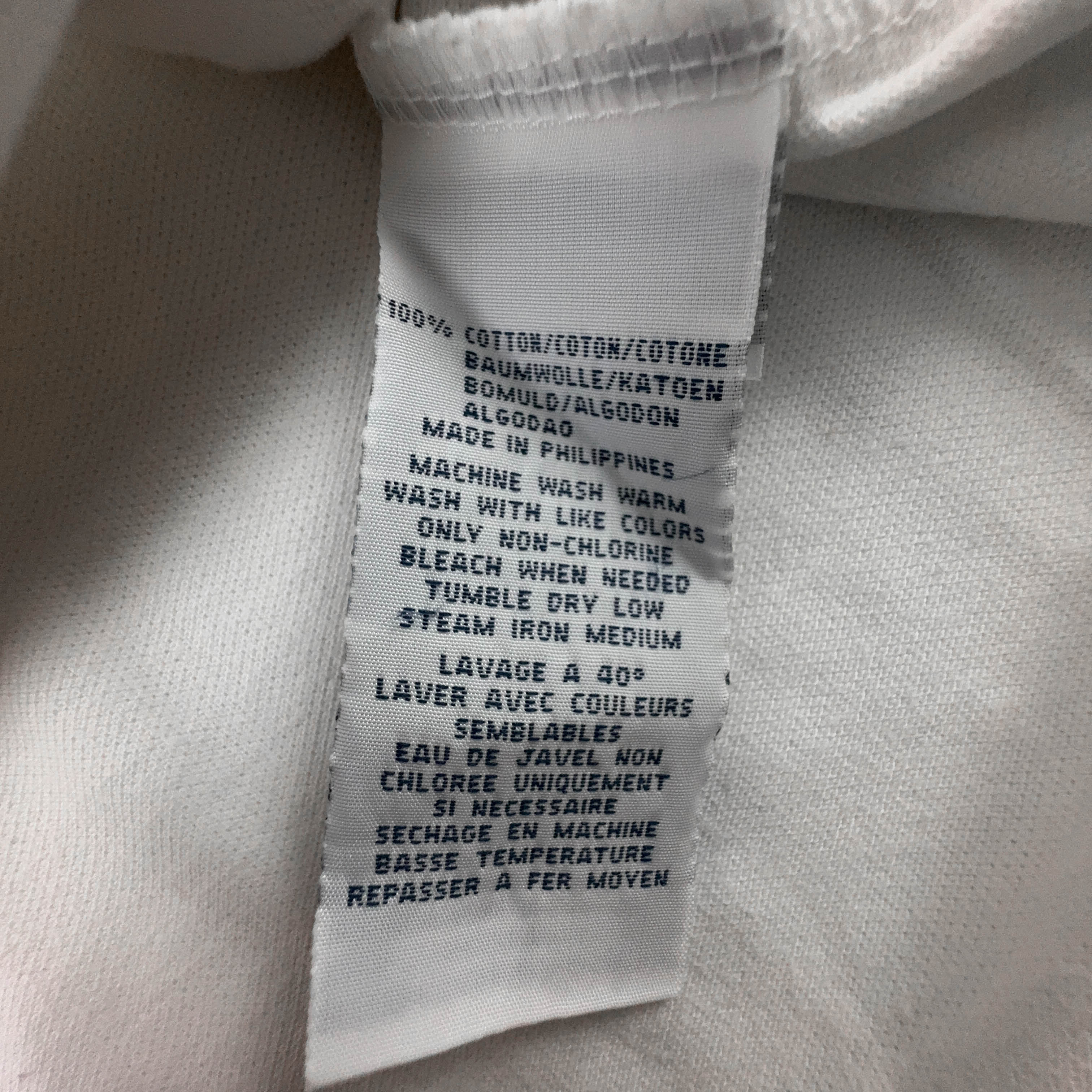 Polo Ralph Lauren bianca a tinta unita in cotone - Taglia S/M uomo