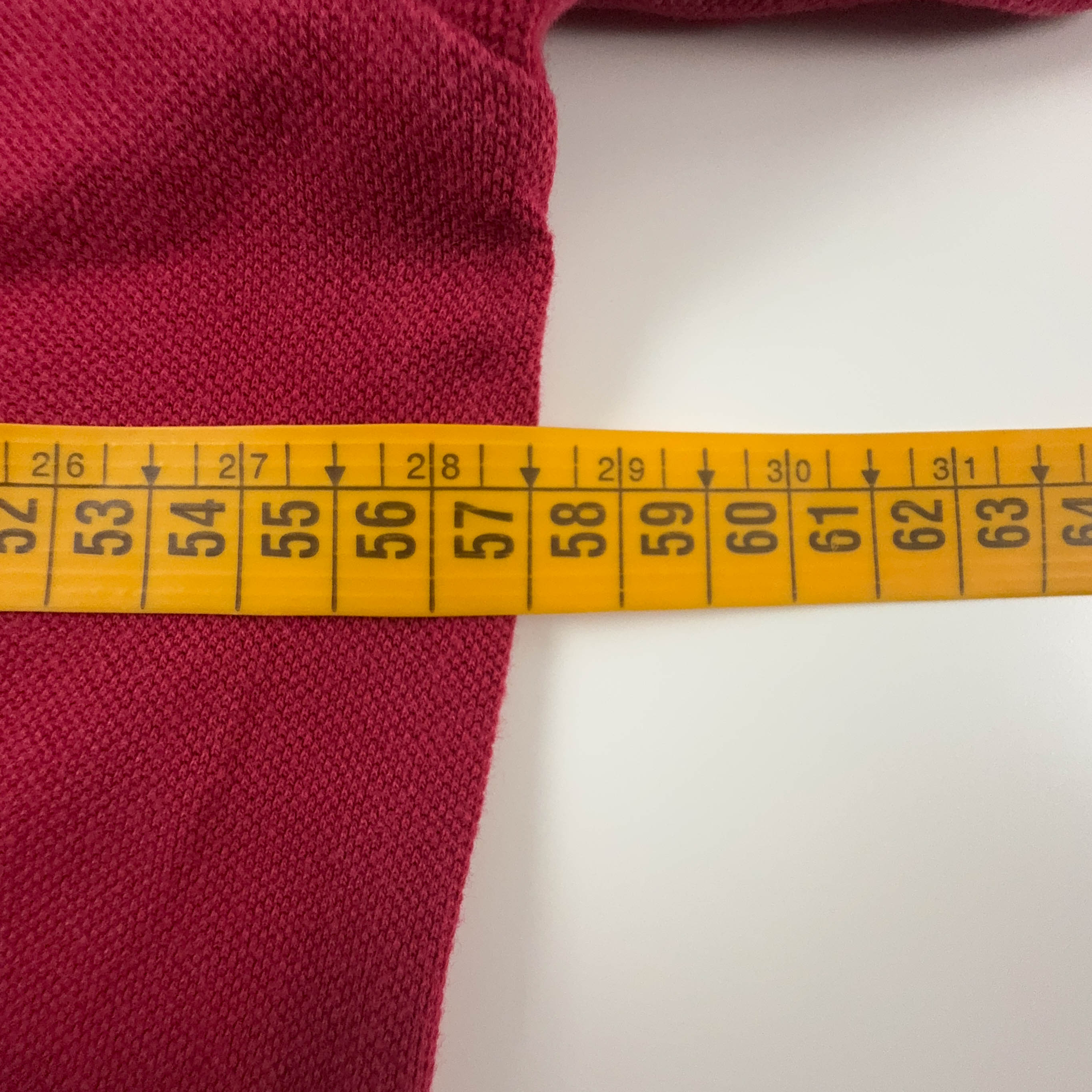 Polo Lacoste rossa a tinta unita - Taglia 5 uomo