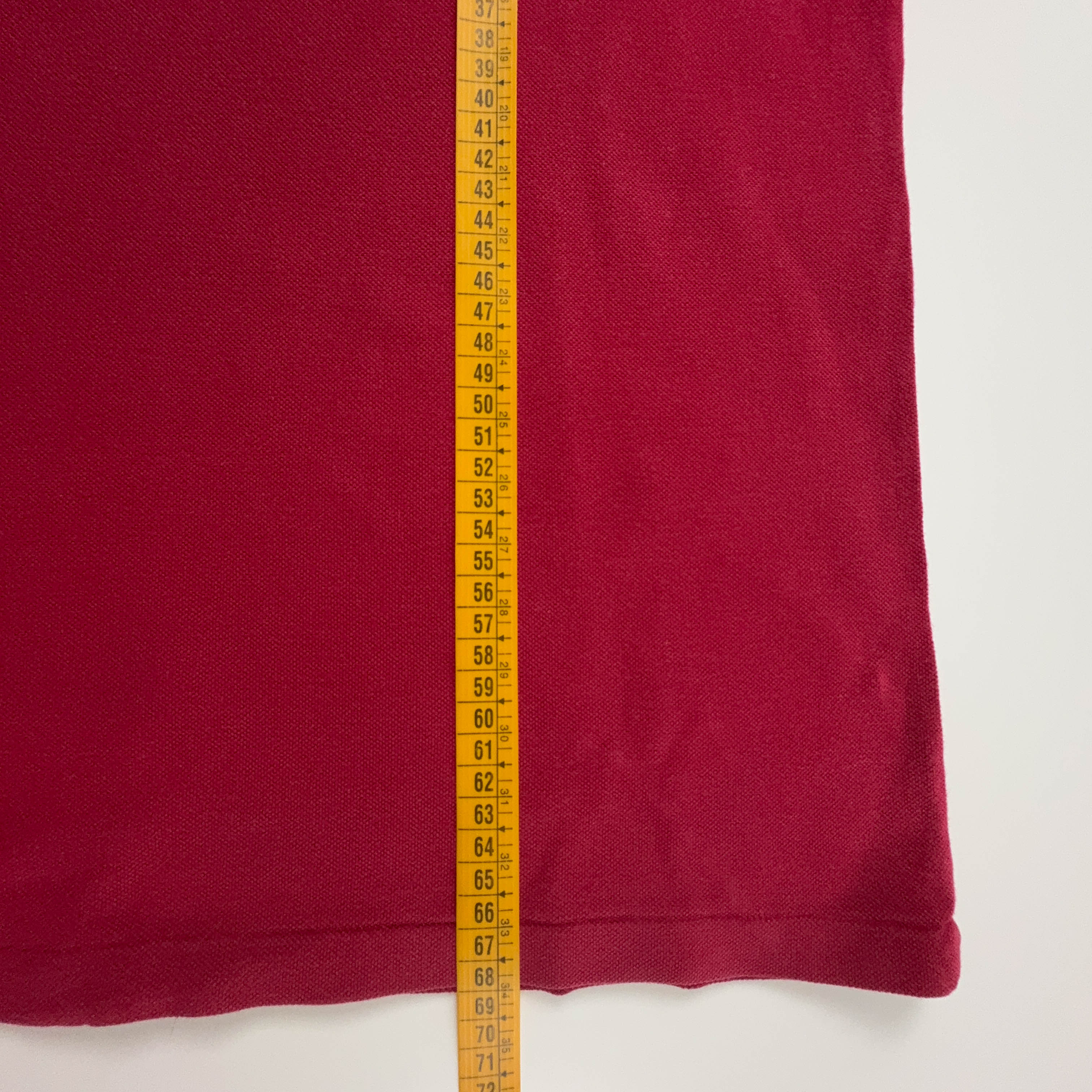 Polo Lacoste rossa a tinta unita - Taglia 5 uomo