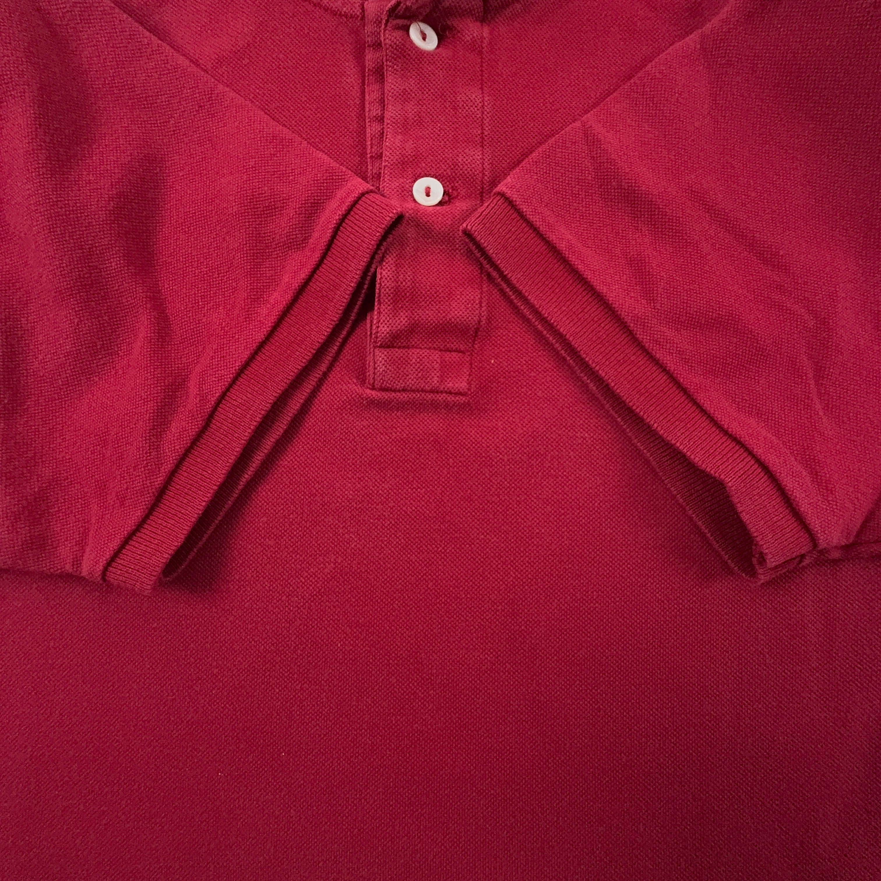 Polo Lacoste rossa a tinta unita - Taglia 5 uomo