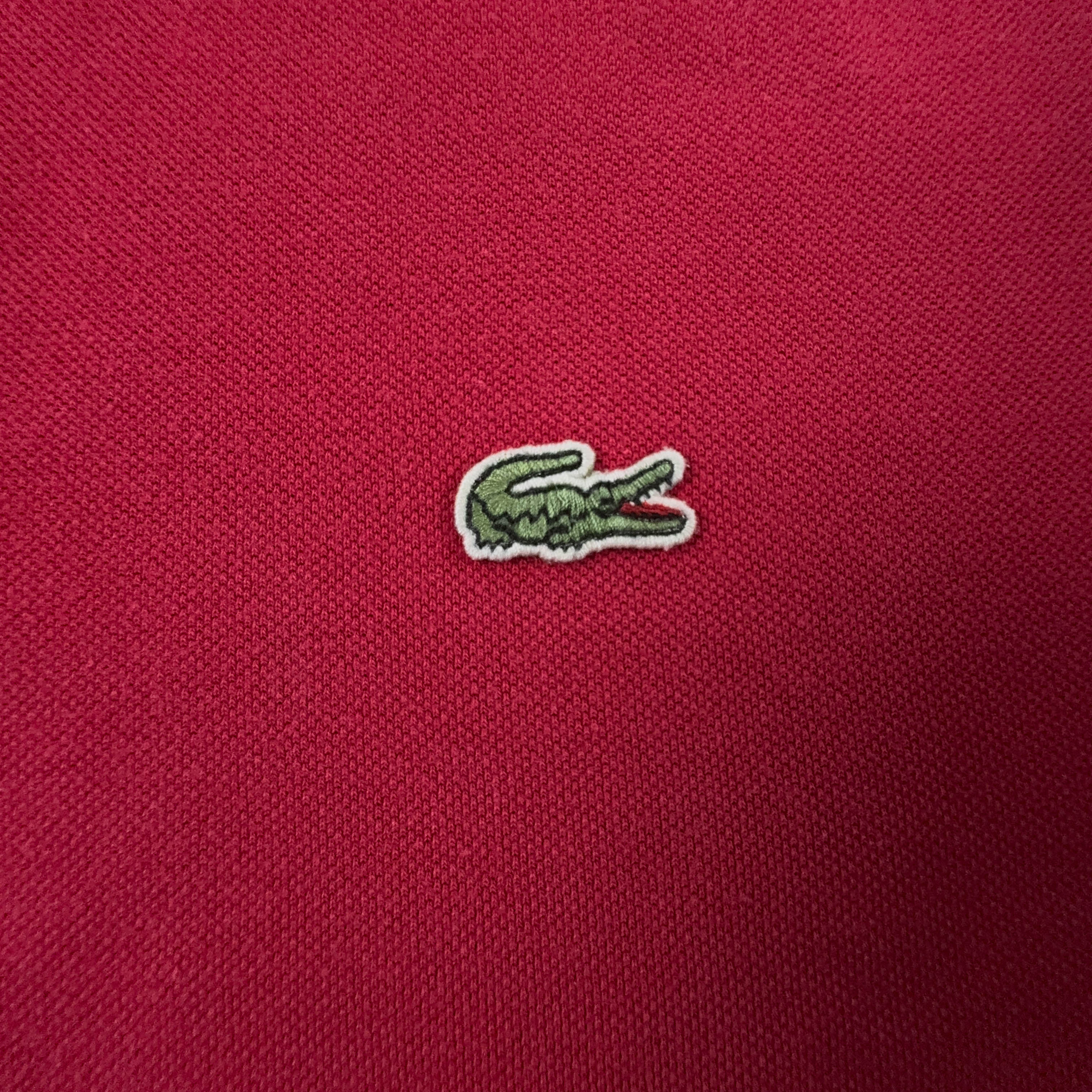 Polo Lacoste rossa a tinta unita - Taglia 5 uomo