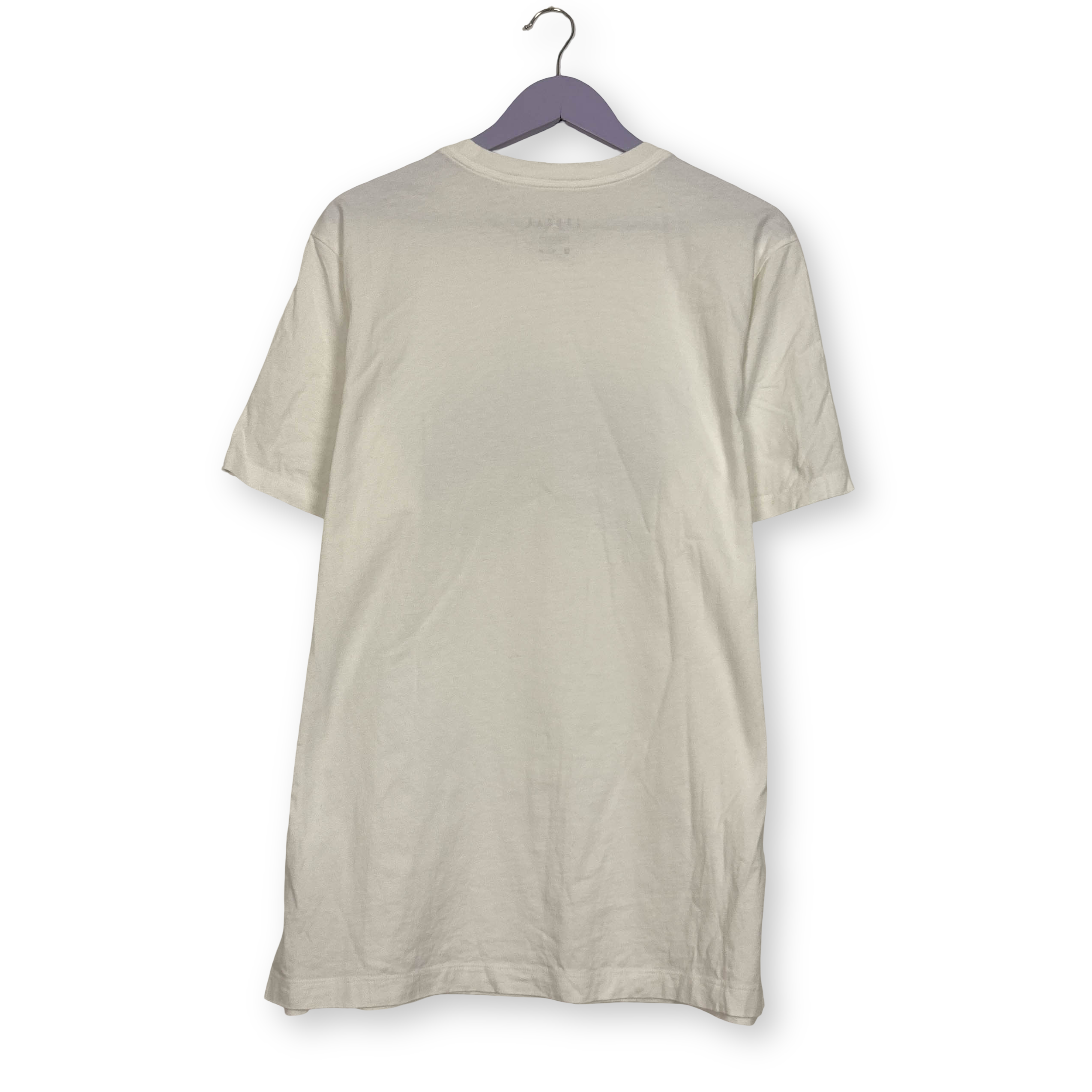 T Shirt Air Jordan bianca a girocollo in cotone con stampa frontale - Taglia XL uomo