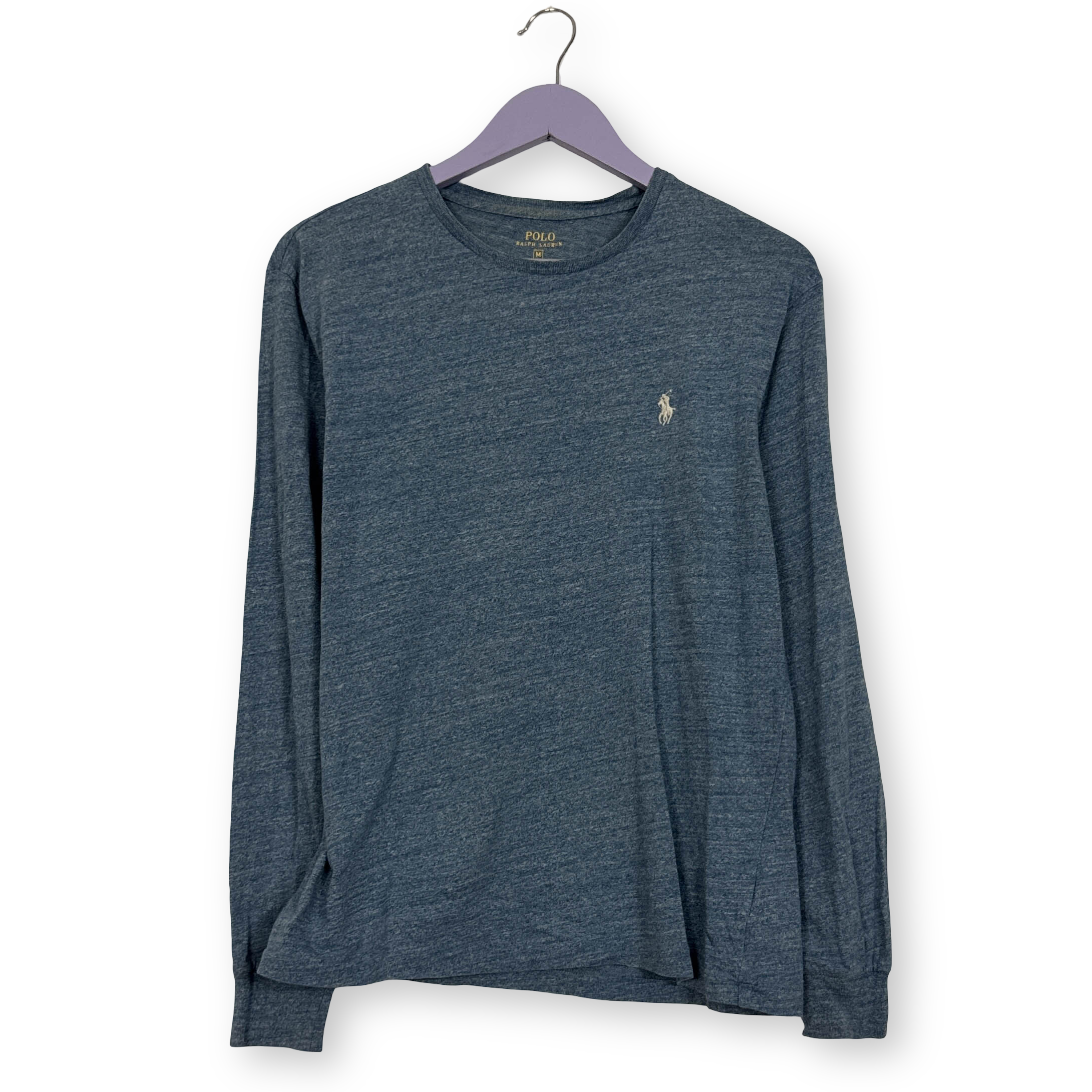 T shirt Ralph Lauren azzurra a tinta unita in cotone - Taglia M uomo