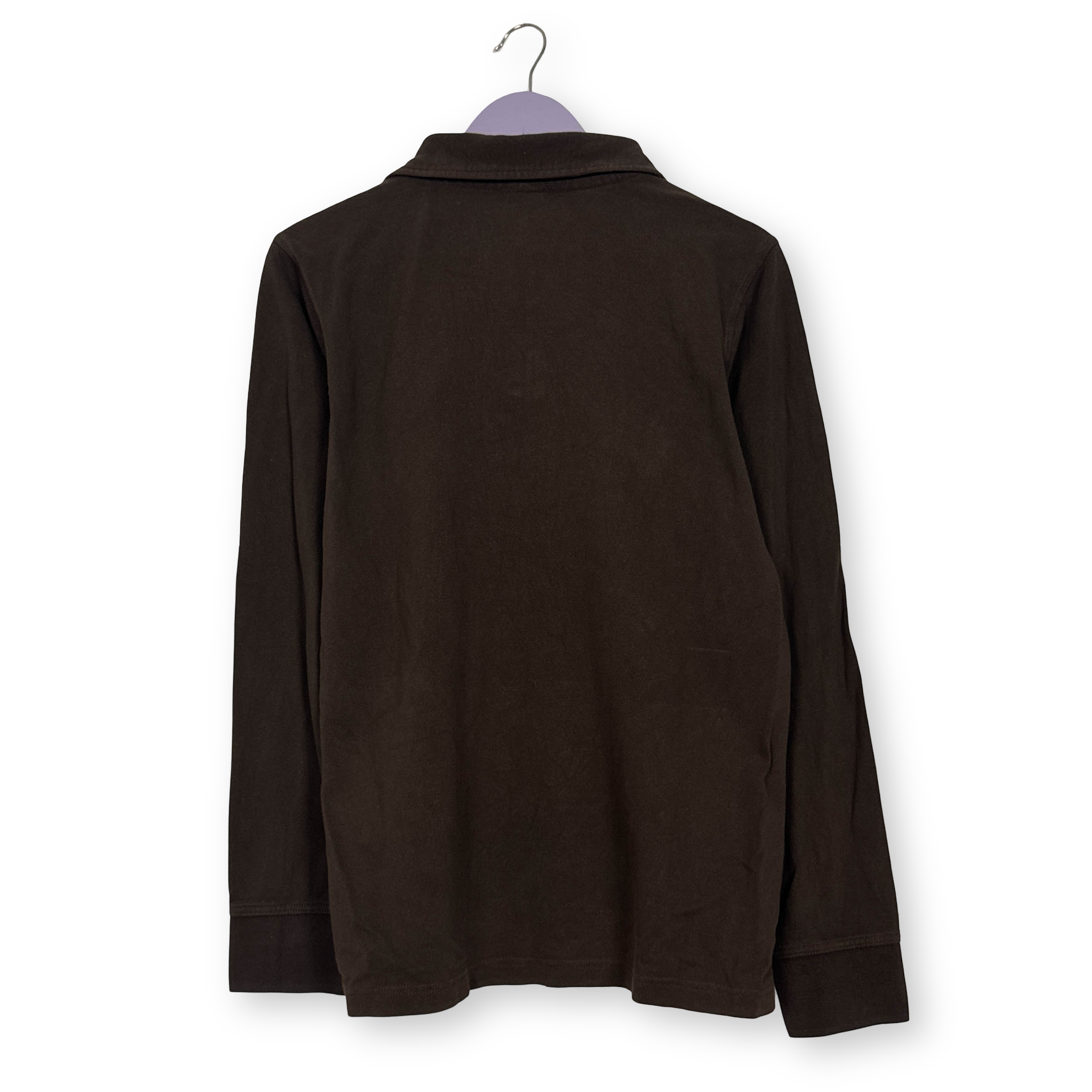 Polo Napapijri Vintage marrone in cotone con ricamo anni 00 - Taglia M uomo