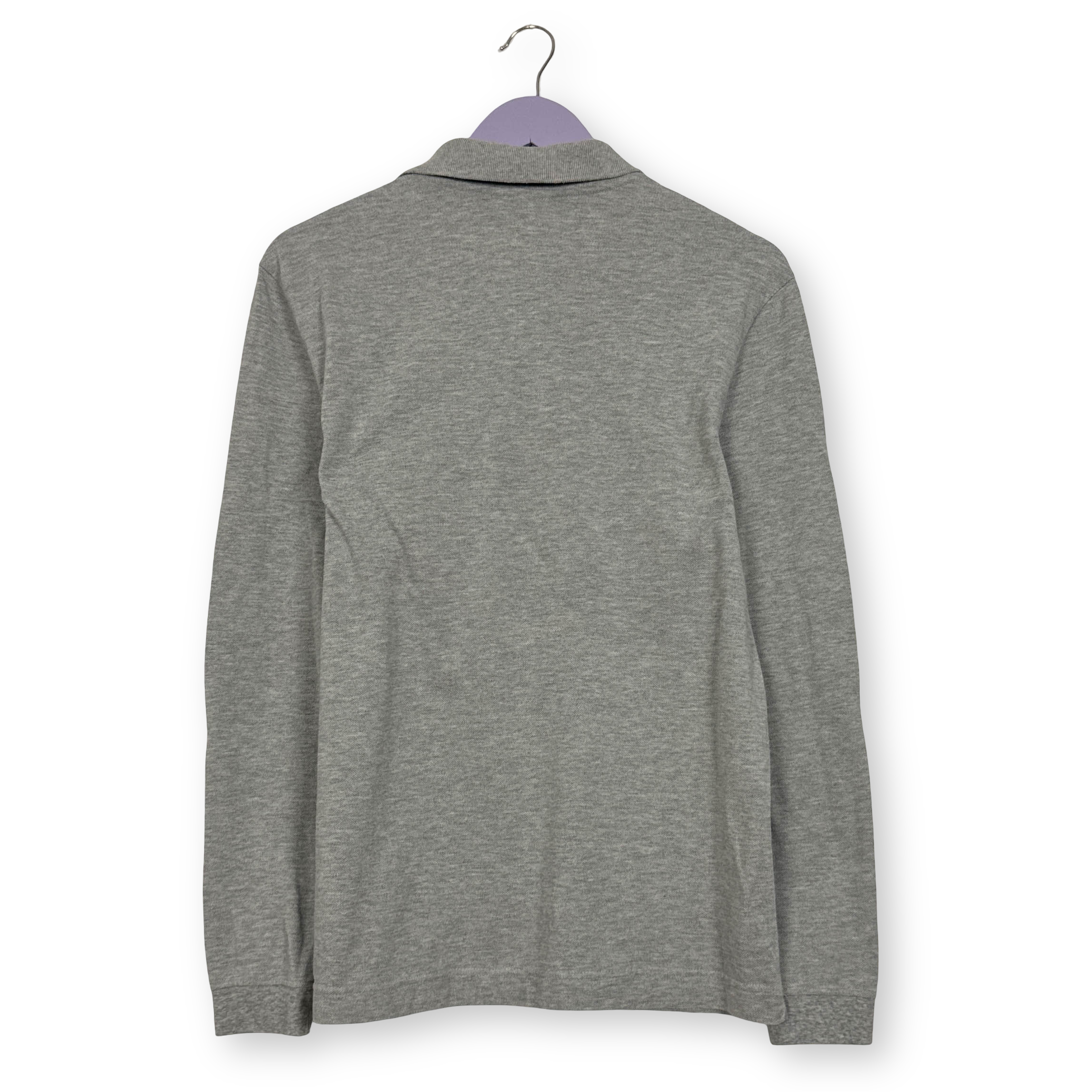 Polo Lacoste grigia a tinta unita in cotone slim fit - Taglia 5 uomo