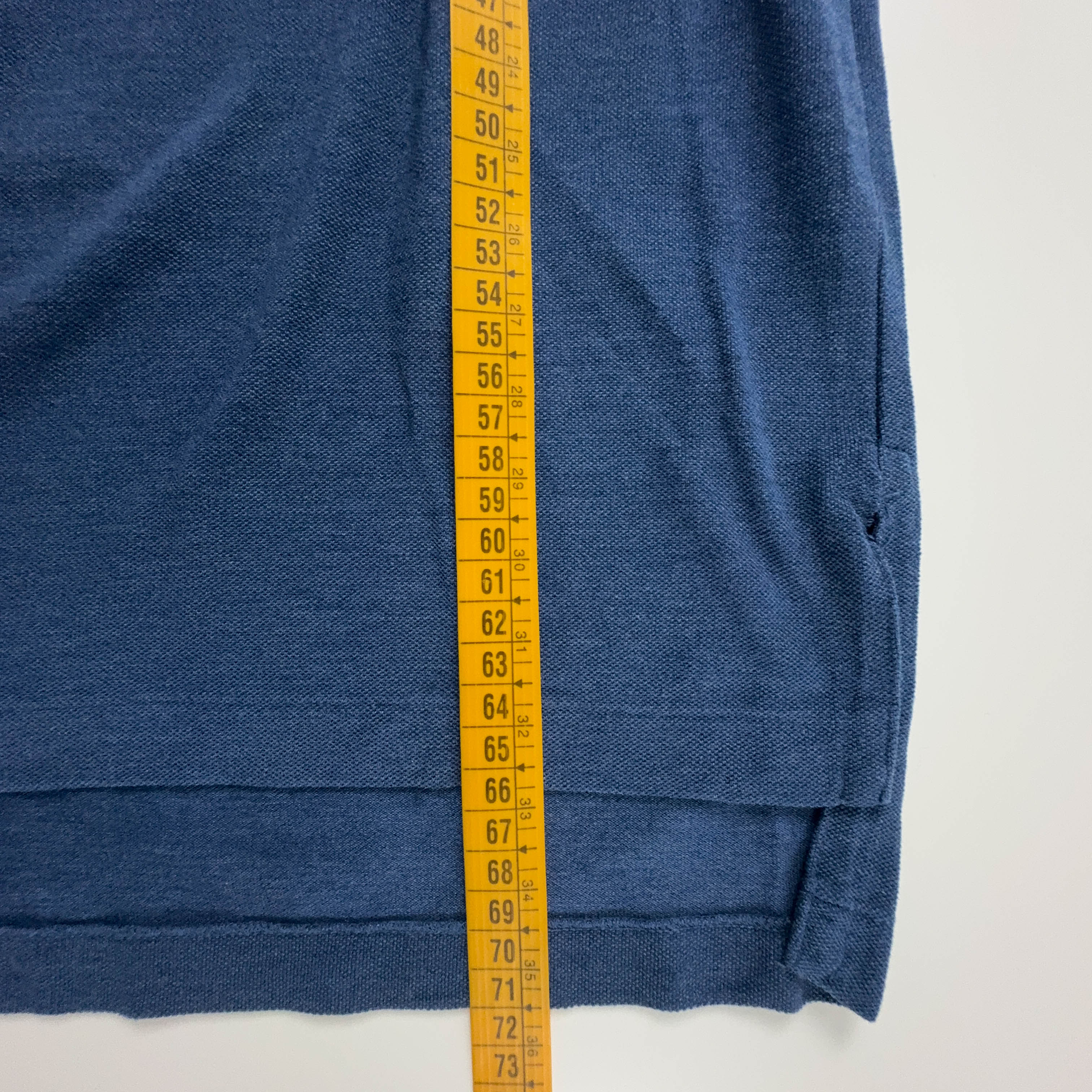 Polo Ralph Lauren blu a tinta unita custom fit - Taglia S uomo