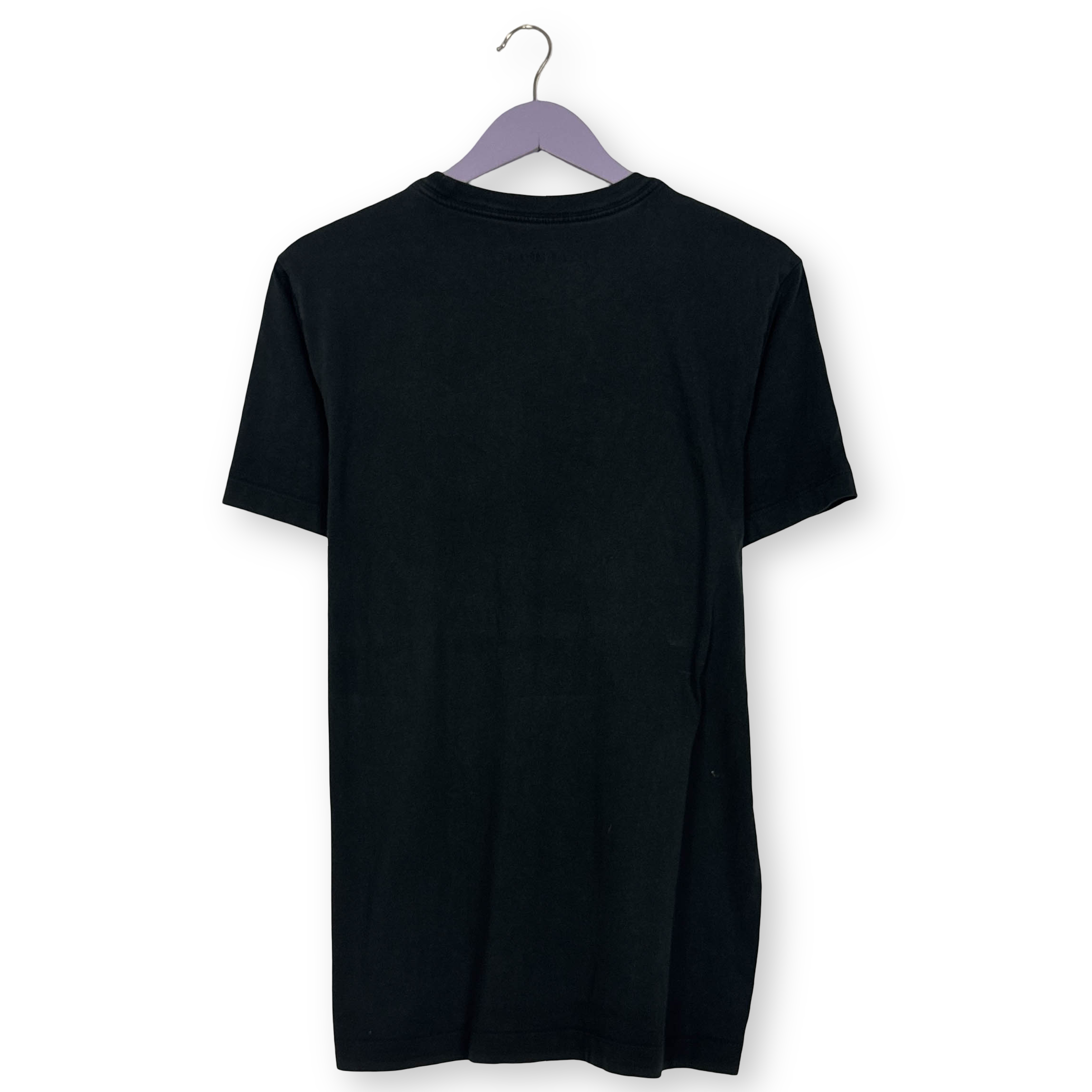 T Shirt Air Jordan nera a girocollo con logo ricamato - Taglia M/L uomo