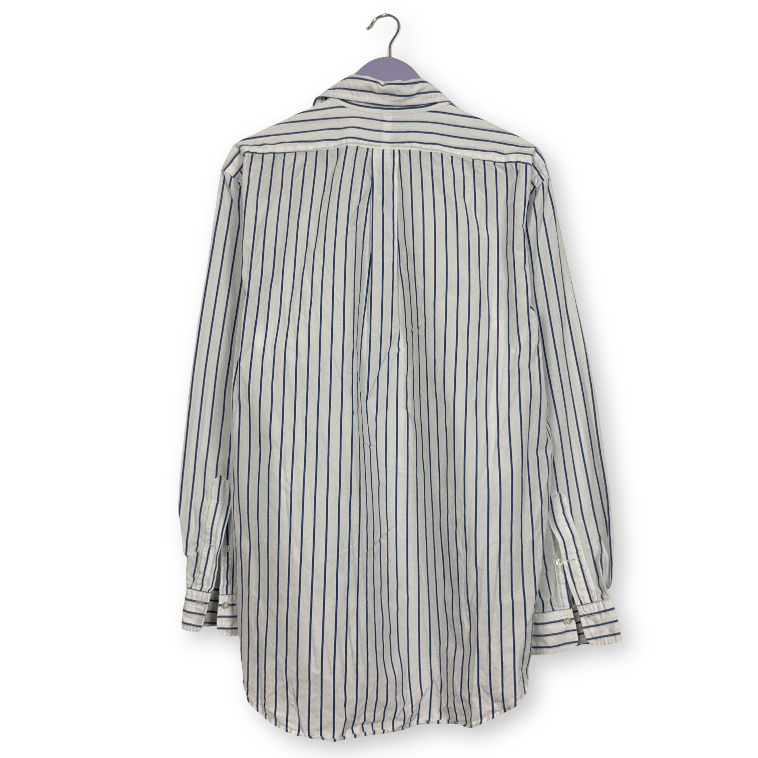 Camicia Ralph Lauren blu e bianca a righe - Taglia 17 uomo