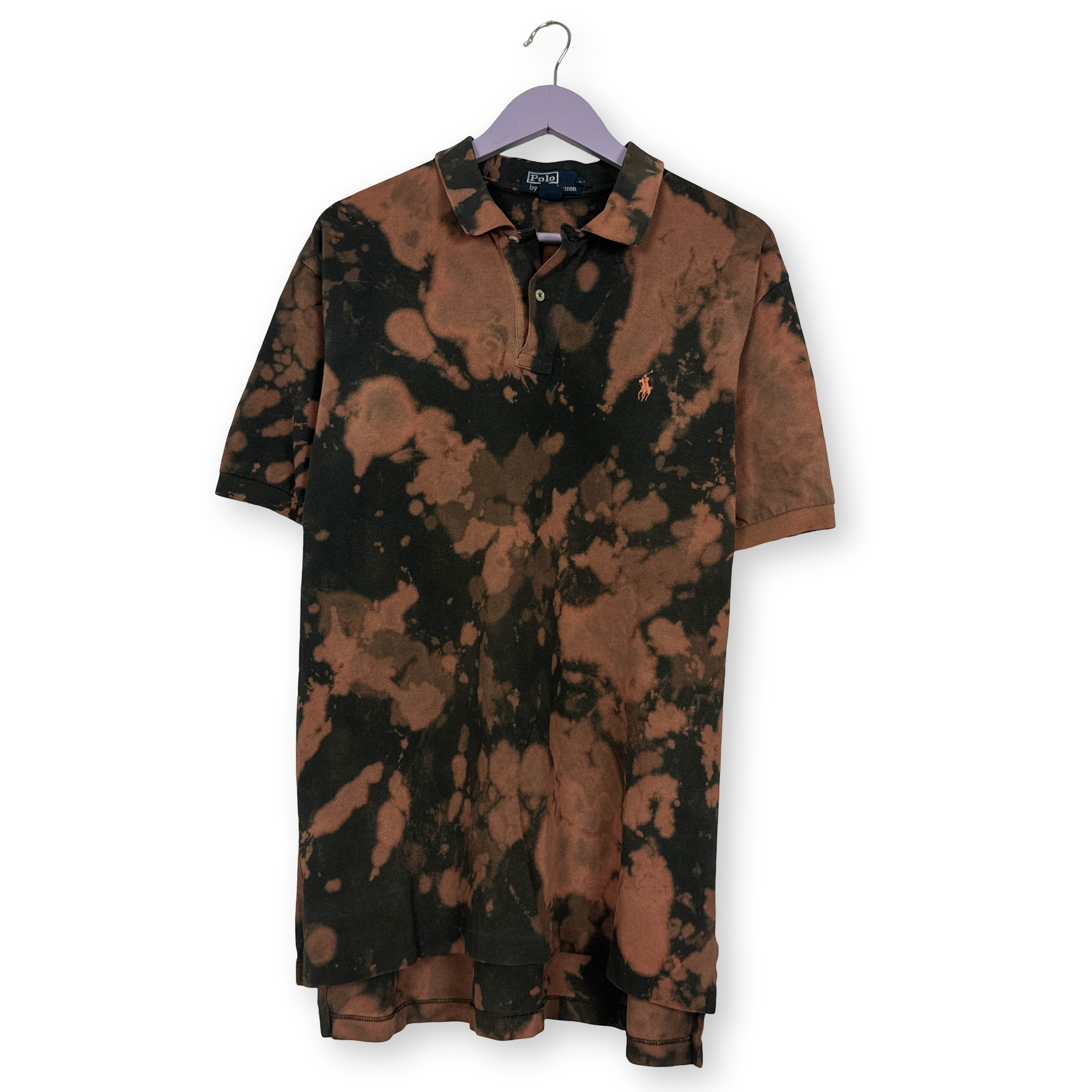 Polo Ralph Lauren Tie Dye verde e arancione - Taglia XL uomo
