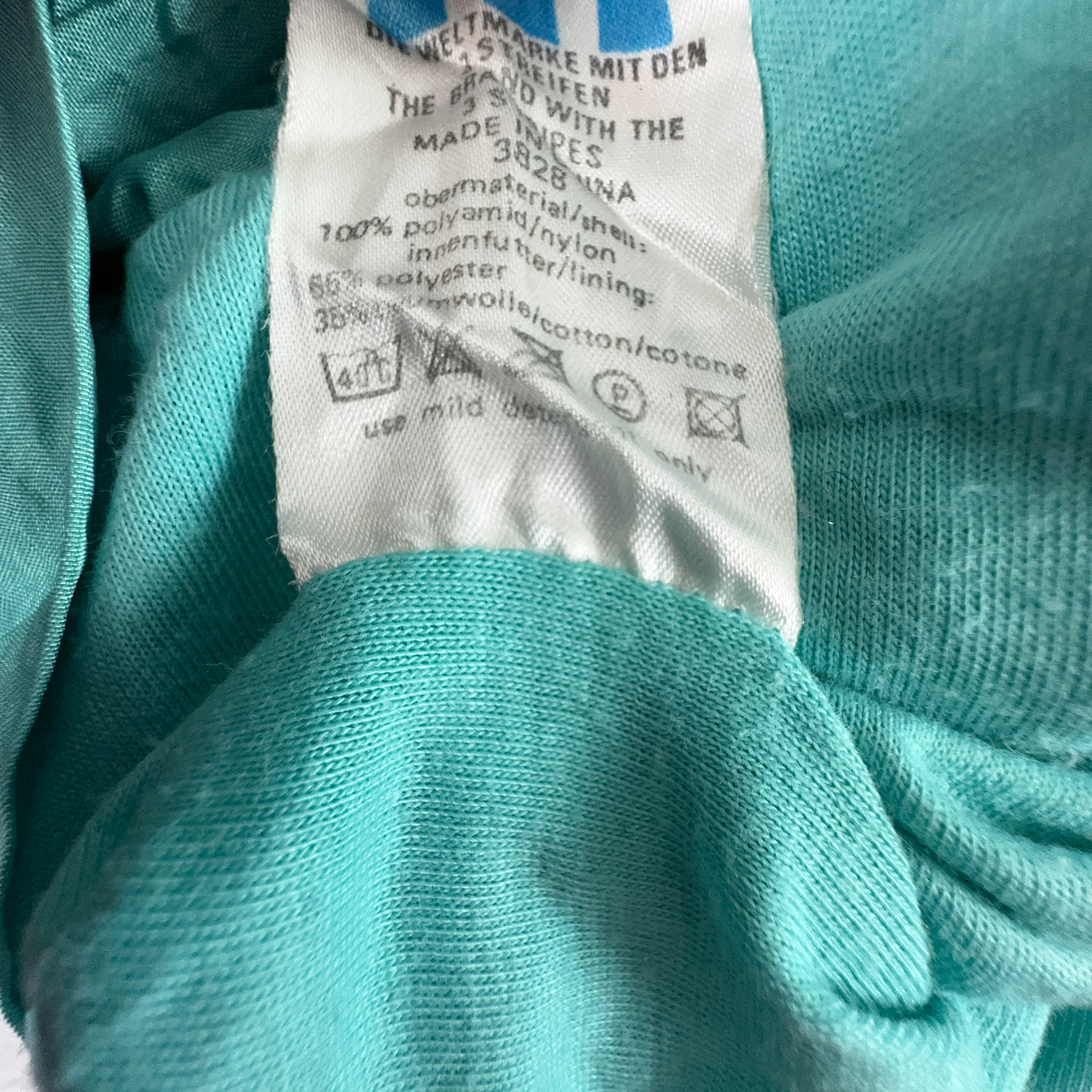 Giacca a vento Adidas Vintage verde e bianca con zip anni 90 - Taglia M uomo