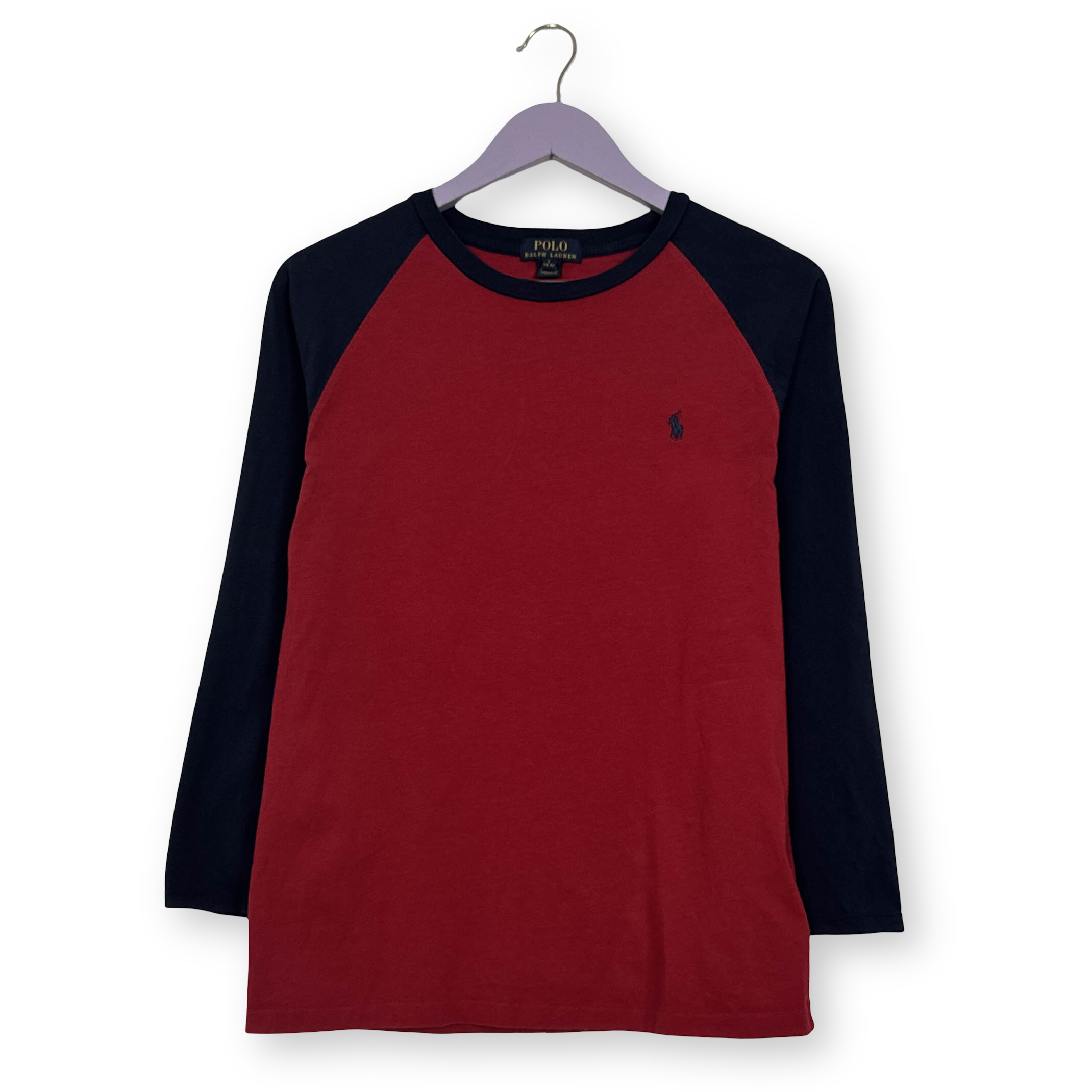 T Shirt Ralph Lauren rossa e blu a girocollo - Taglia XS/S uomo