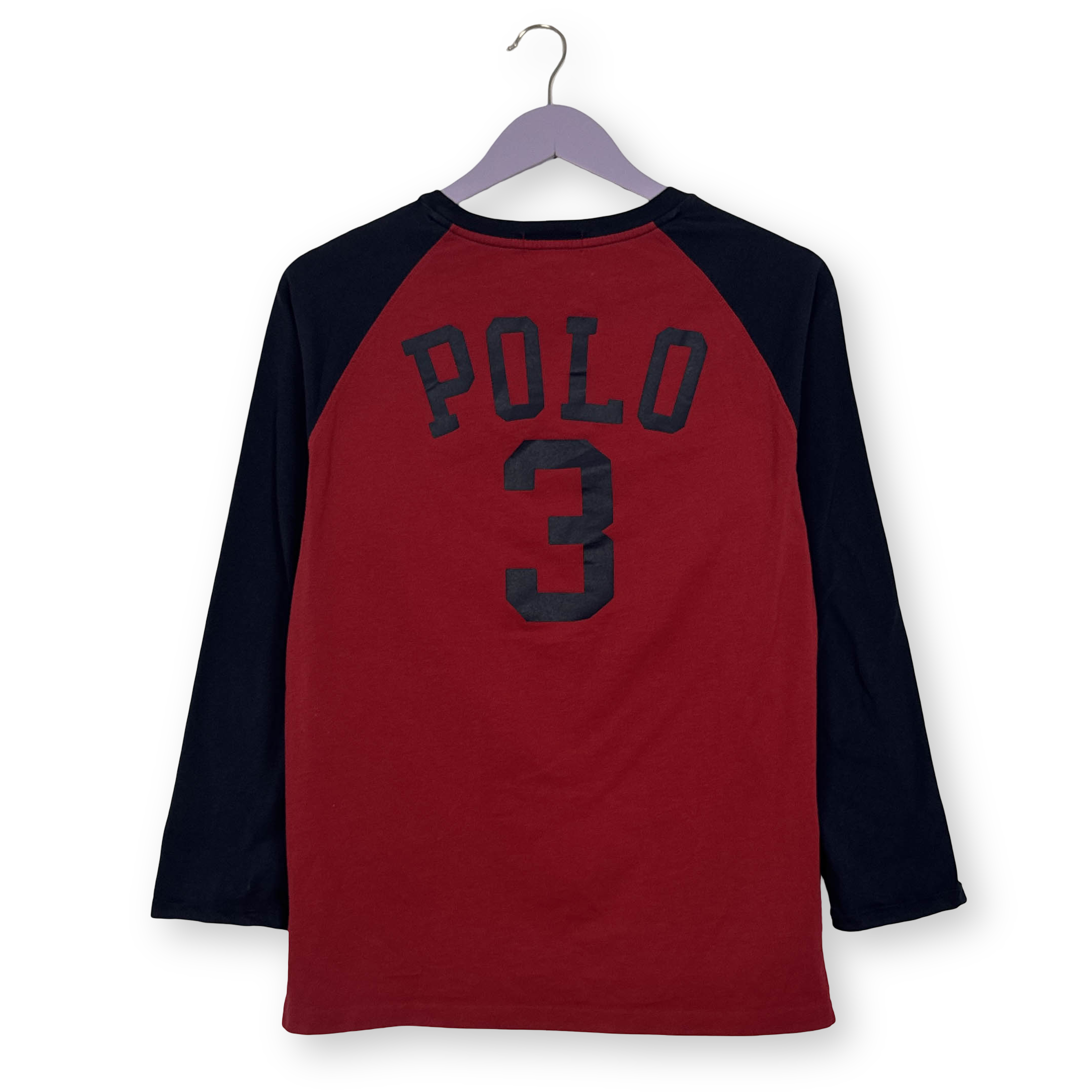 T Shirt Ralph Lauren rossa e blu a girocollo - Taglia XS/S uomo