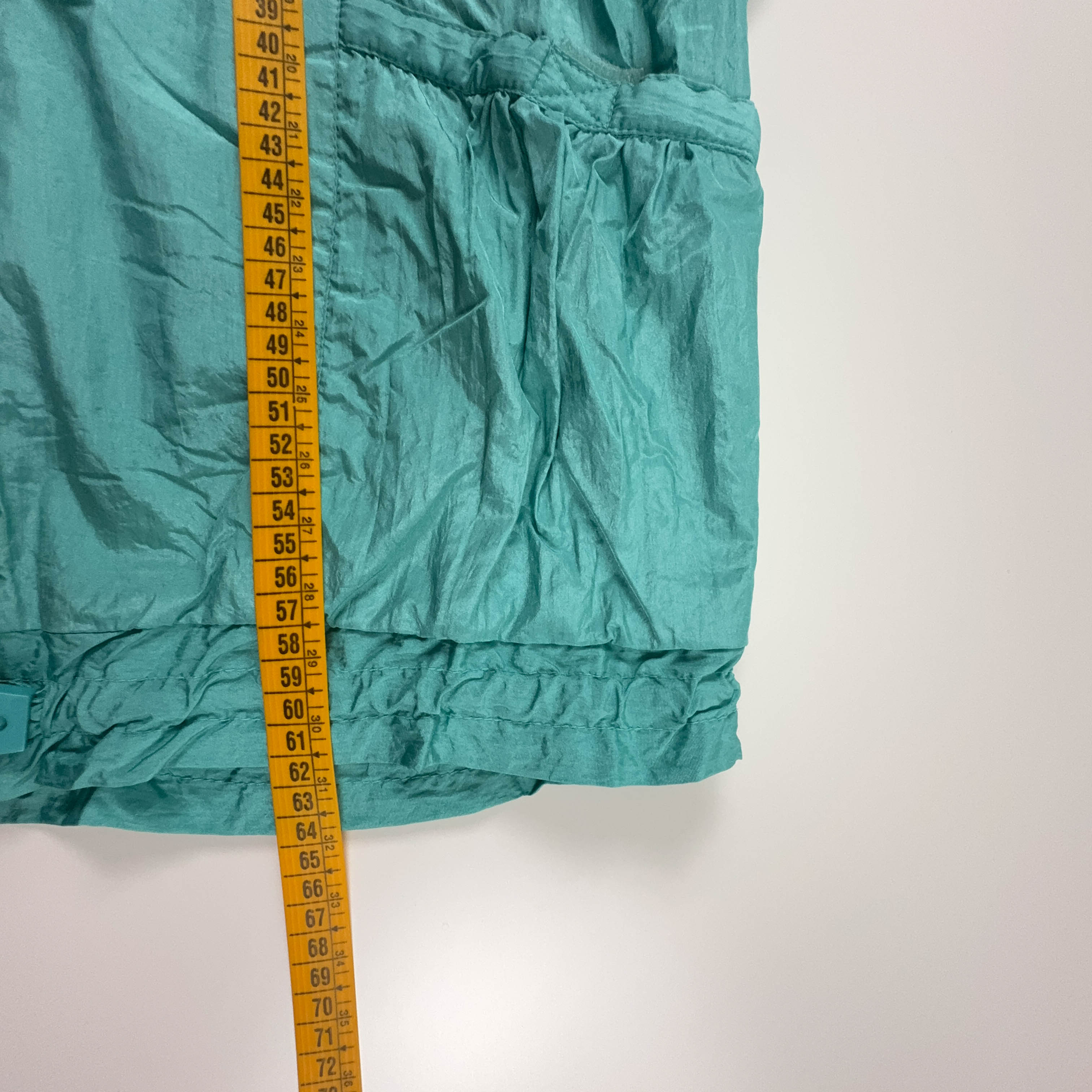 Giacca a vento Adidas Vintage verde e bianca con zip anni 90 - Taglia M uomo