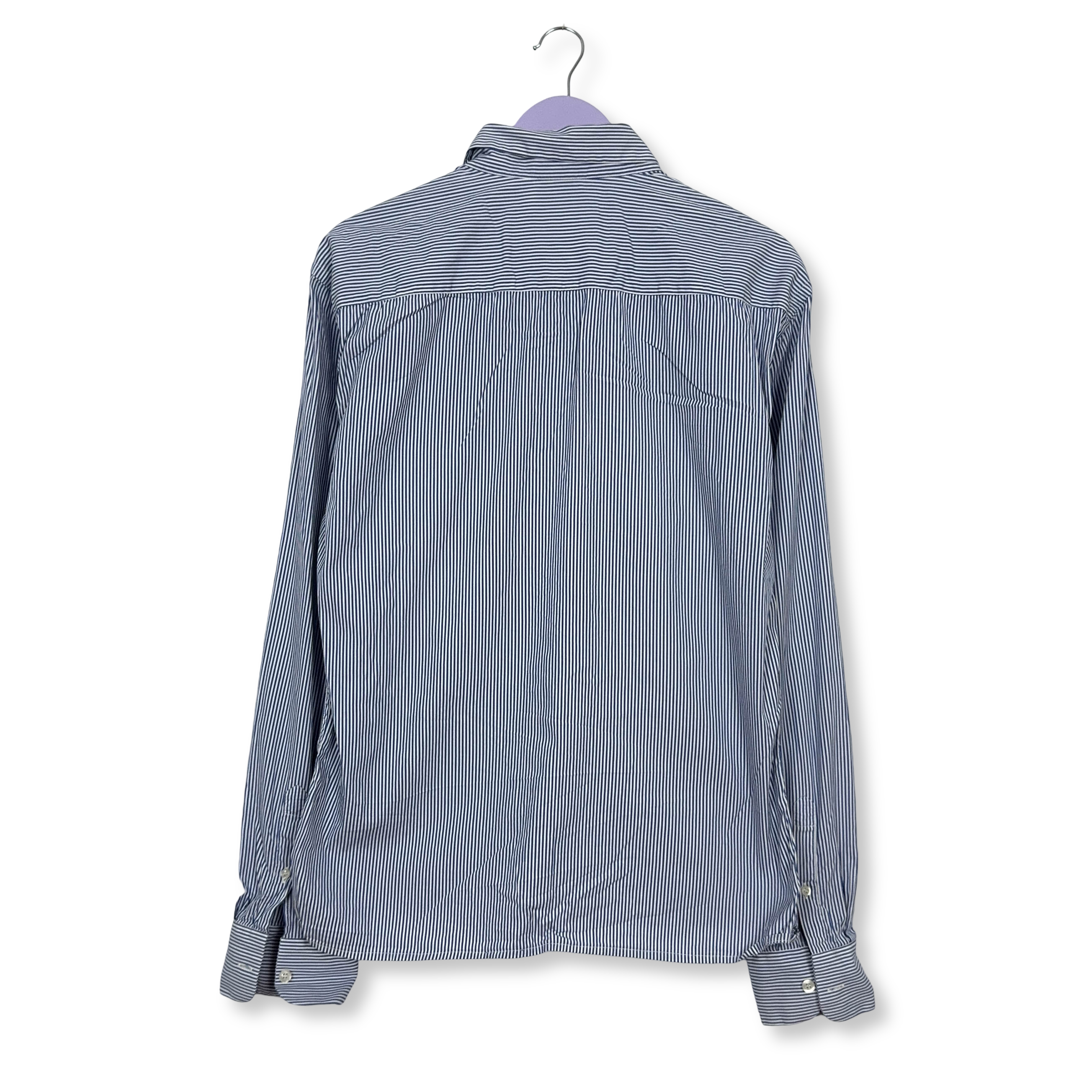 Camicia Prada a righe blu e bianca - Taglia 45 uomo