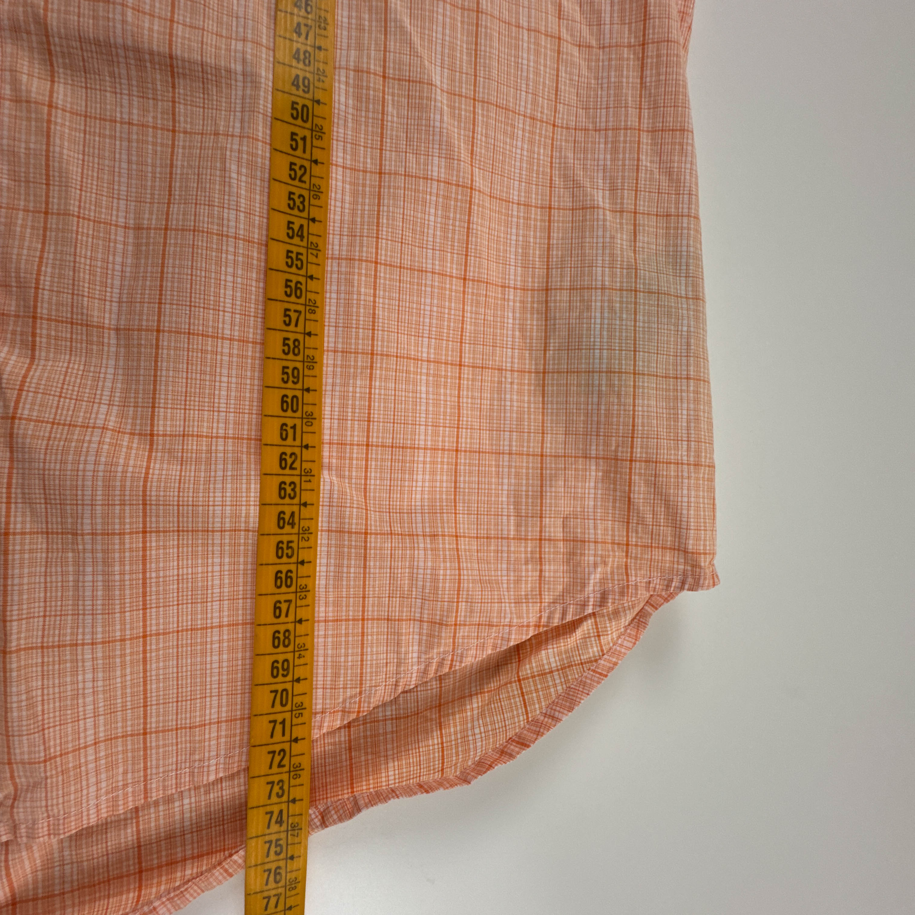 Camicia Tommy Hilfiger arancione a quadri - Taglia M uomo