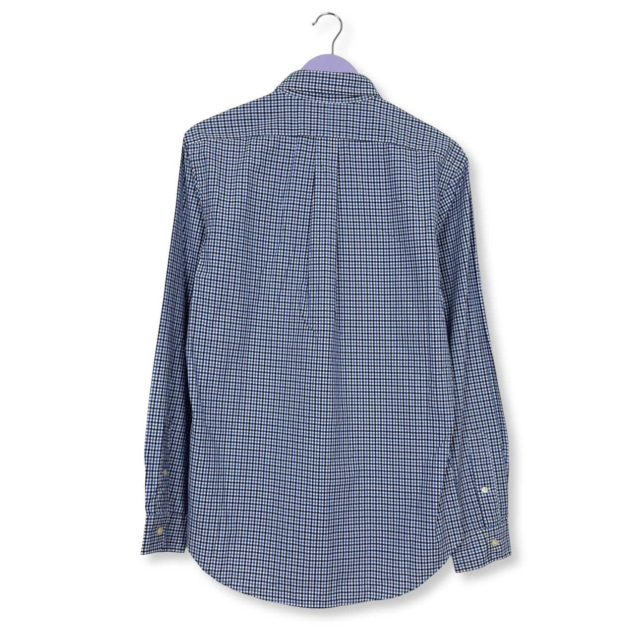 Camicia Ralph Lauren a quadri blu e bianca slim fit in cotone - Taglia M uomo