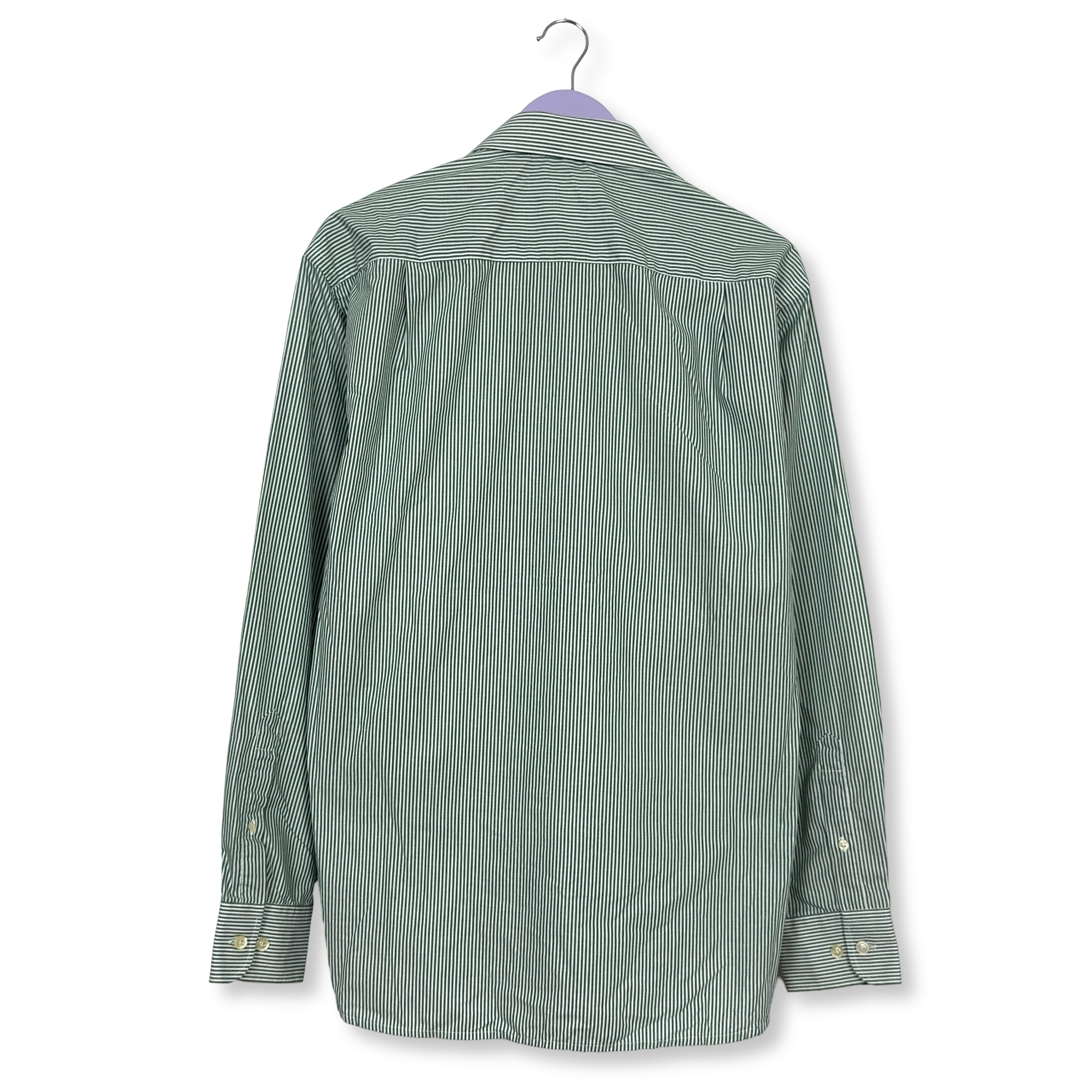 Camicia Burberry a righe verde e bianca - Taglia 40 uomo