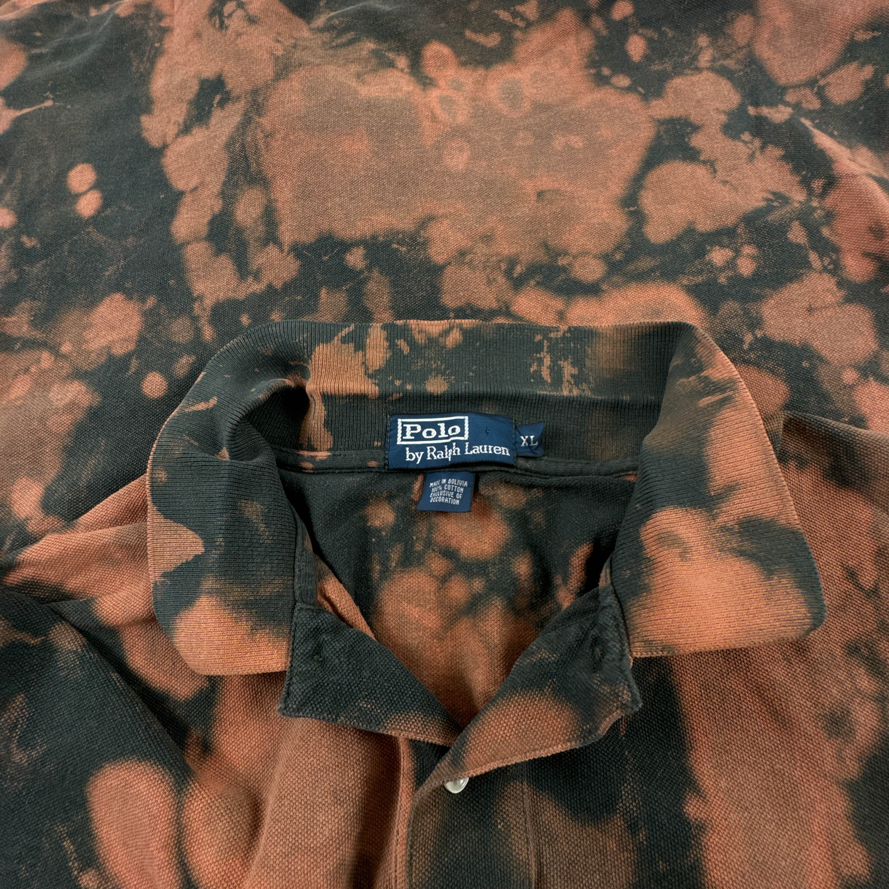 Polo Ralph Lauren Tie Dye verde e arancione - Taglia XL uomo