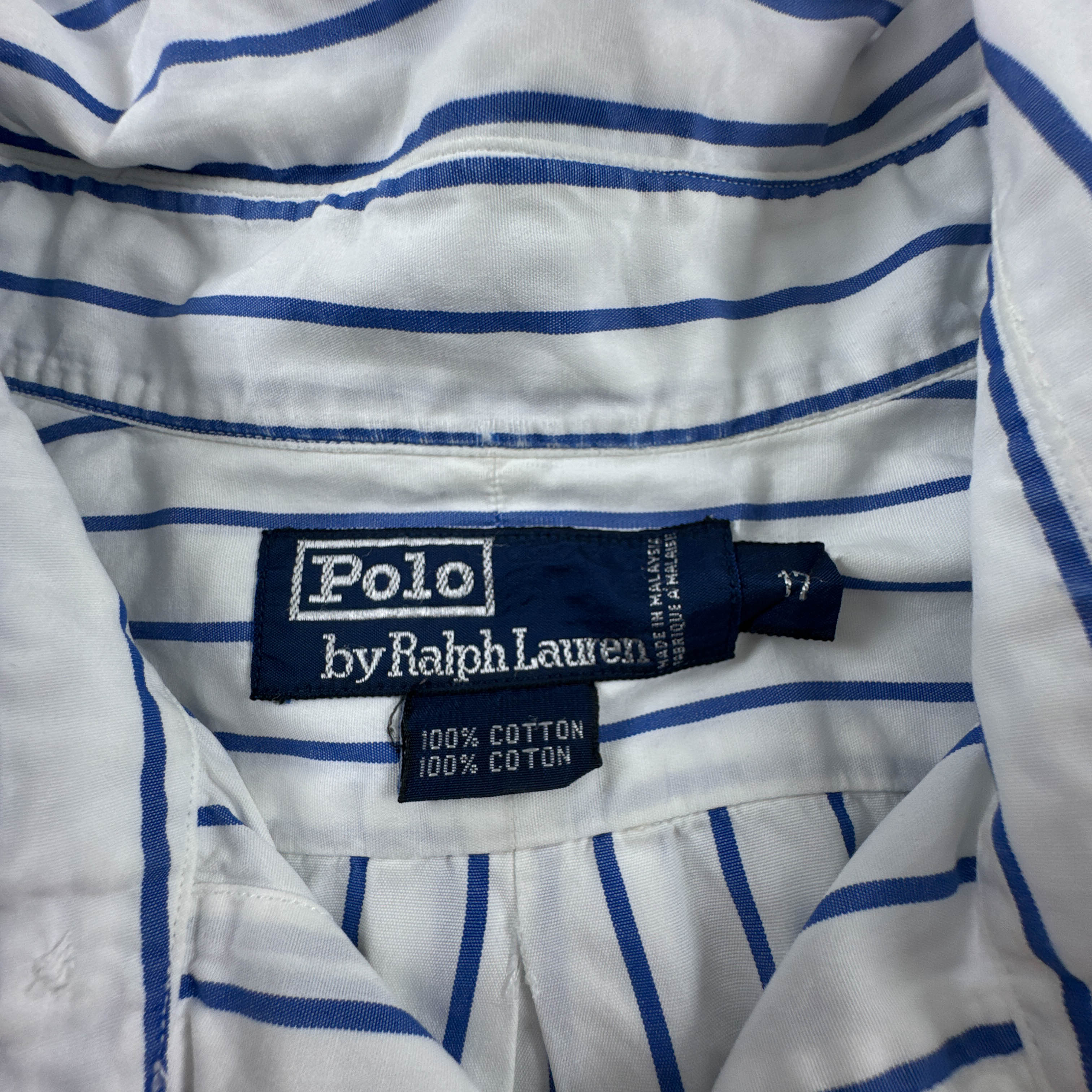 Camicia Ralph Lauren blu e bianca a righe - Taglia 17 uomo