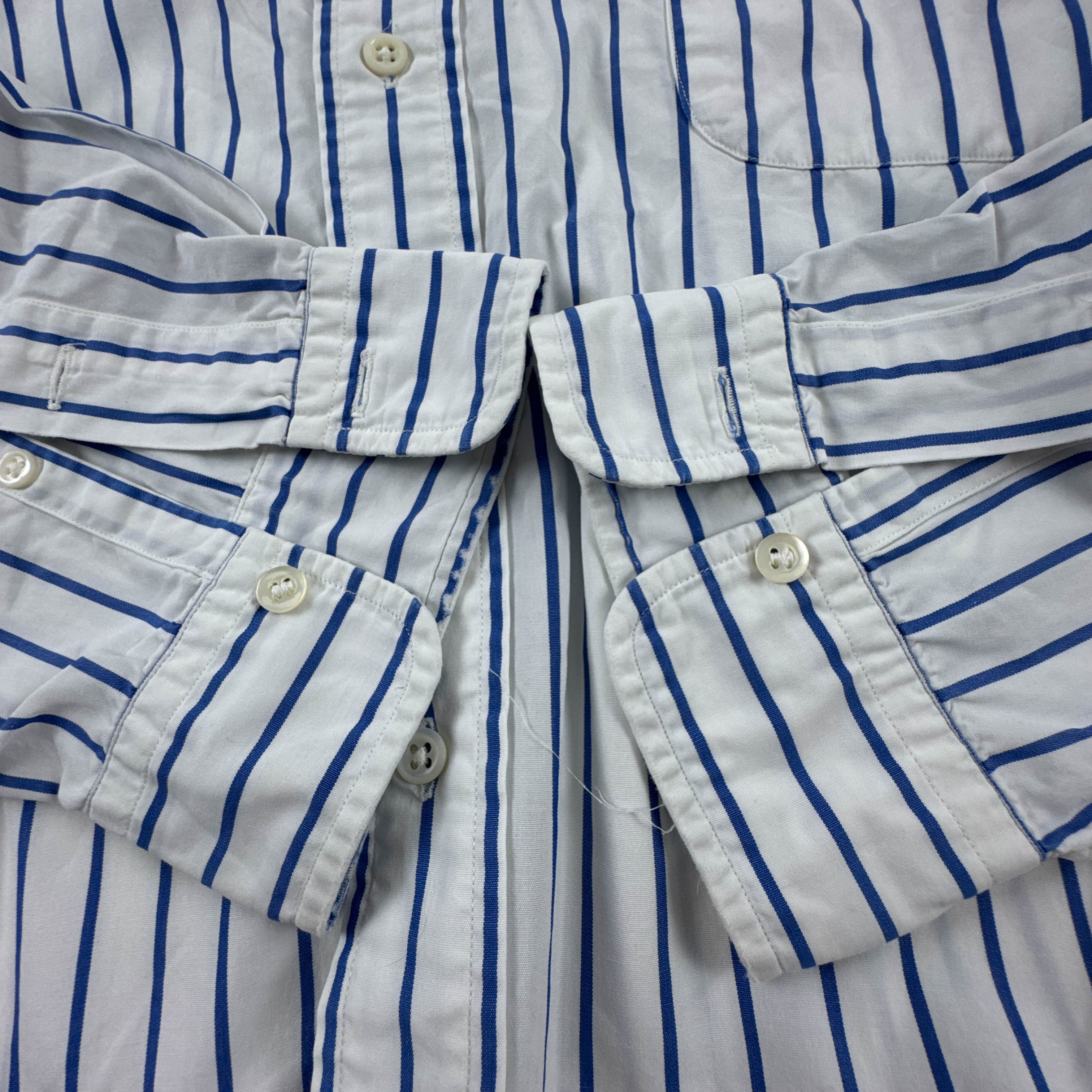Camicia Ralph Lauren blu e bianca a righe - Taglia 17 uomo