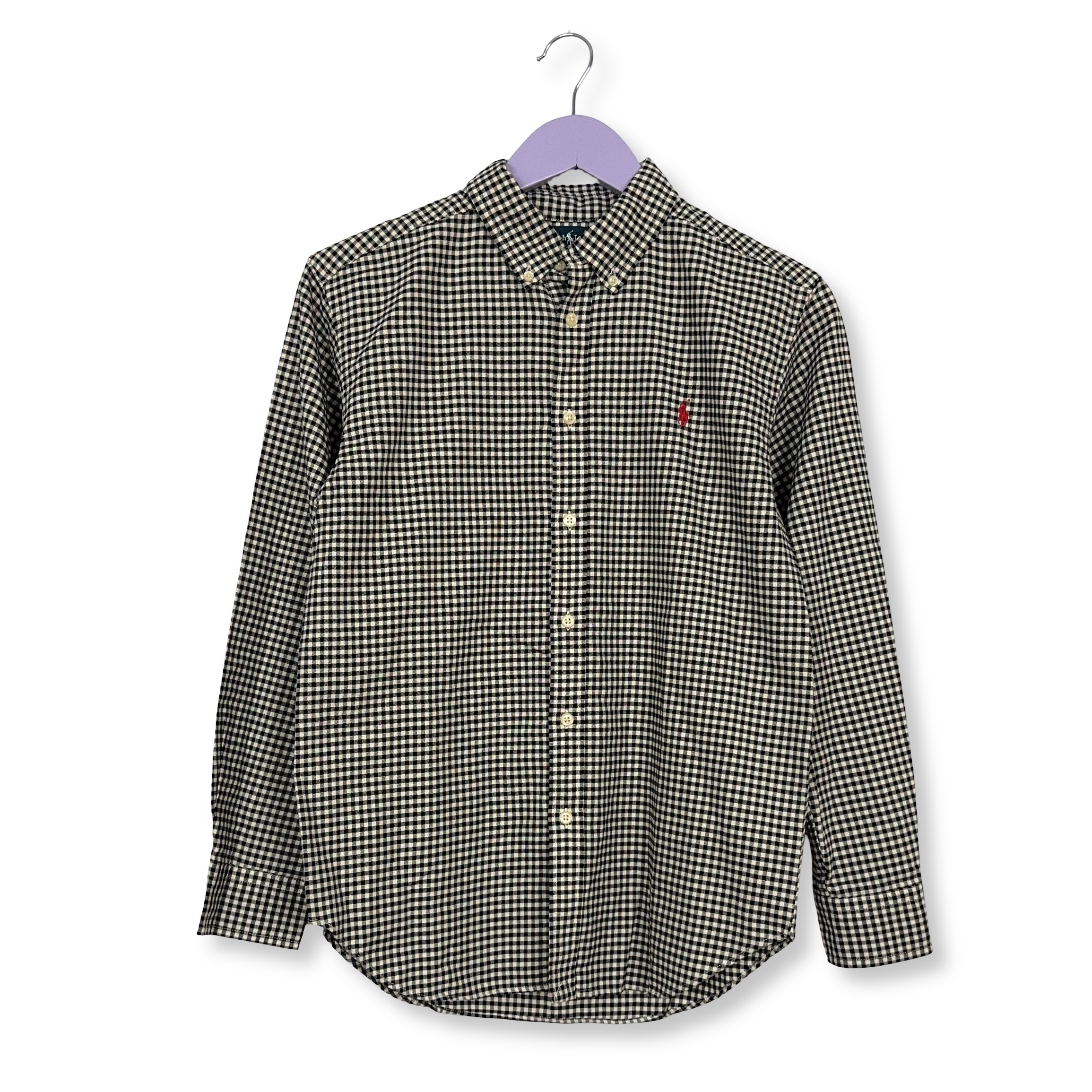 Camicia Ralph Lauren a quadri beige e nera in cotone - Taglia S uomo