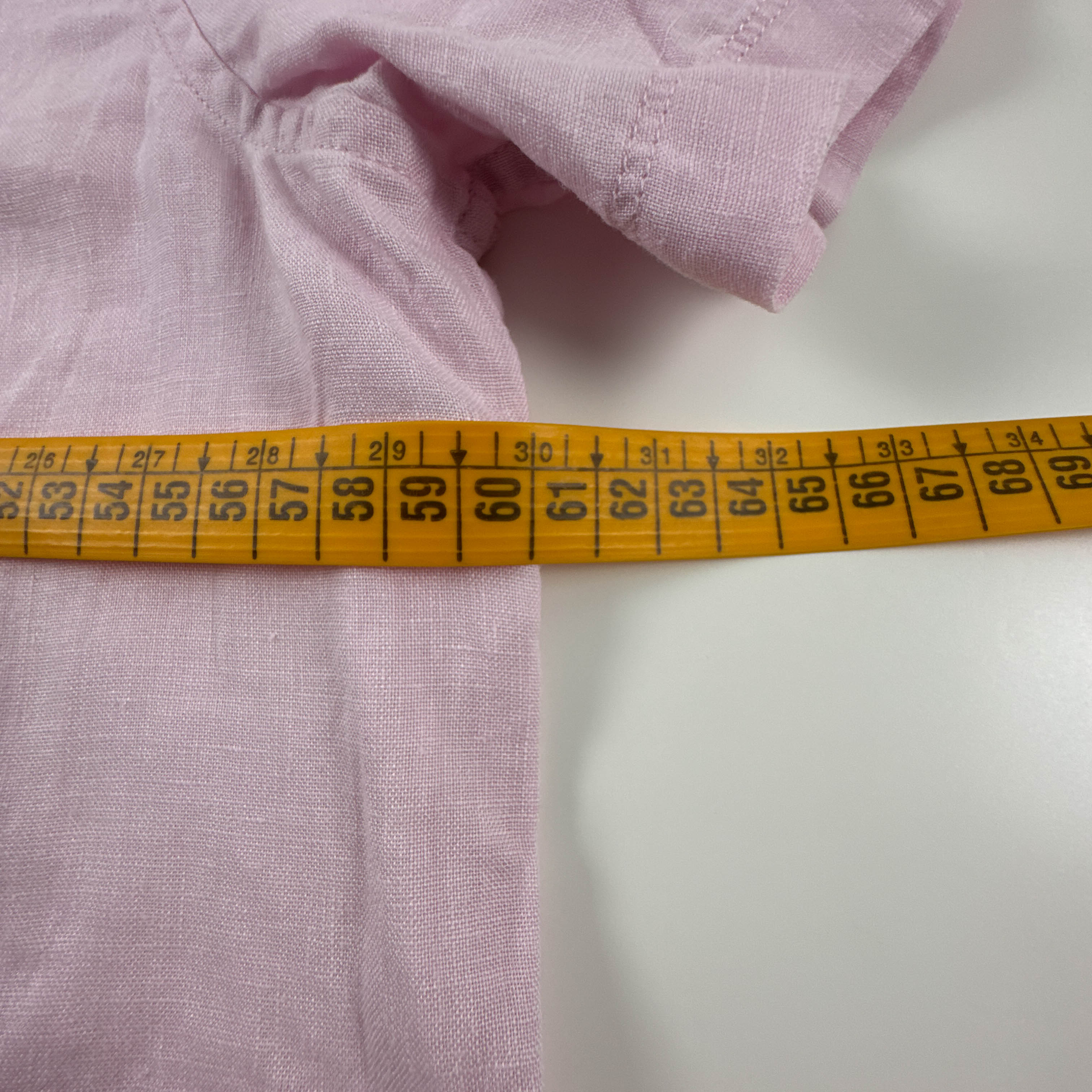 Camicia Timberland rosa a tinta unita in lino - Taglia L/XL uomo