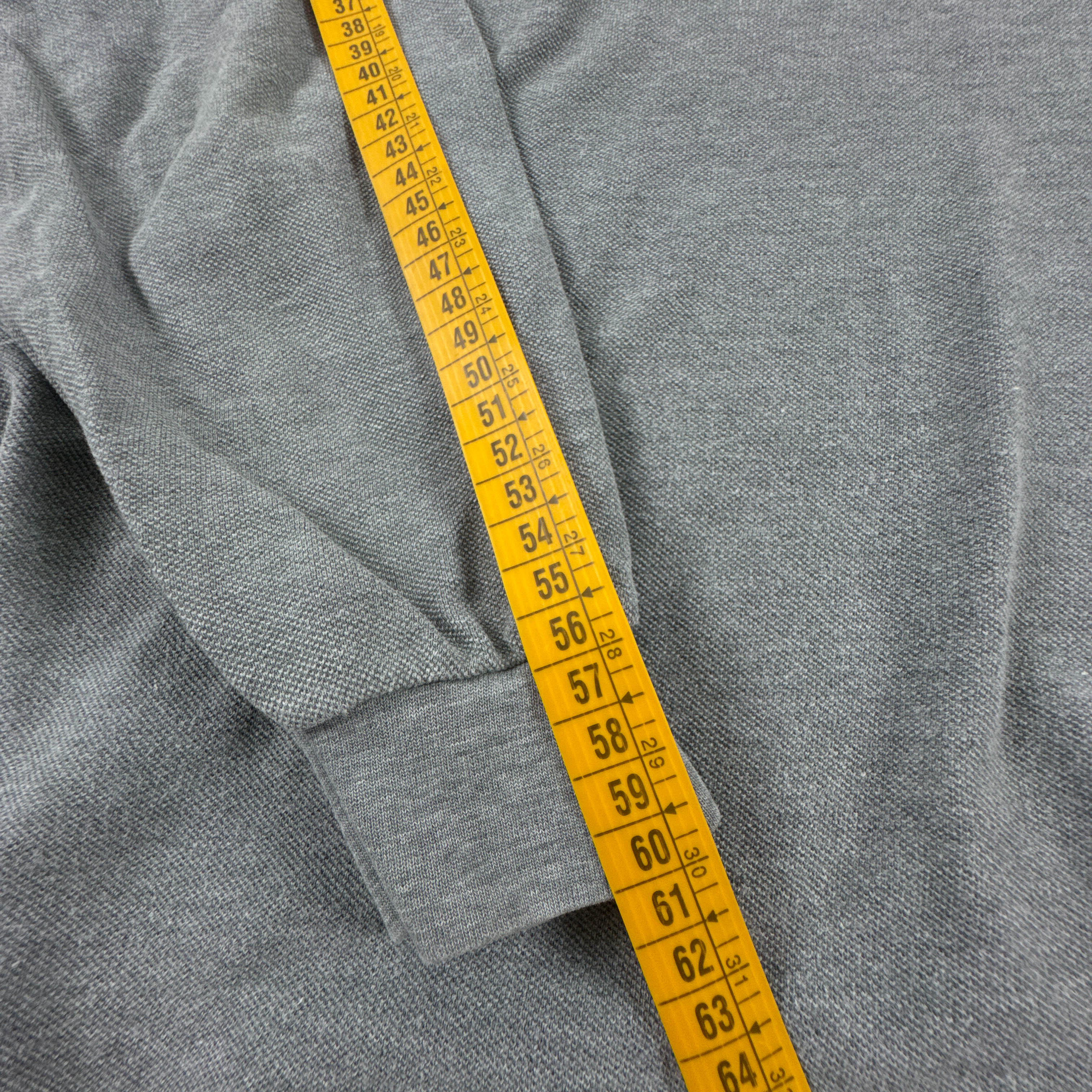 Polo Lacoste grigia a tinta unita quarter zip in cotone - Taglia 5 uomo