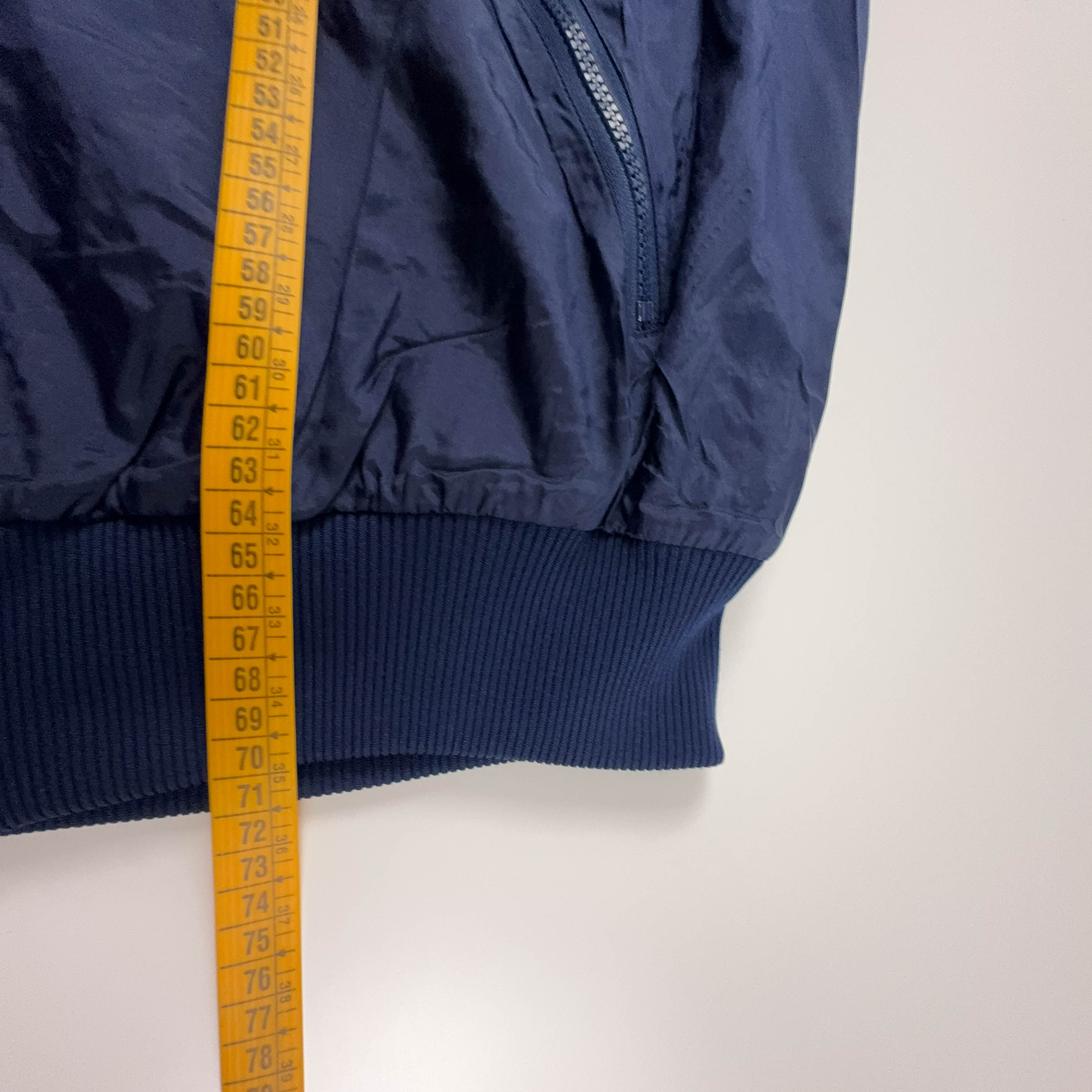 Giacca a vento Adidas Vintage rossa e blu con zip e cappuccio anni 80 - Taglia D8 F183 uomo