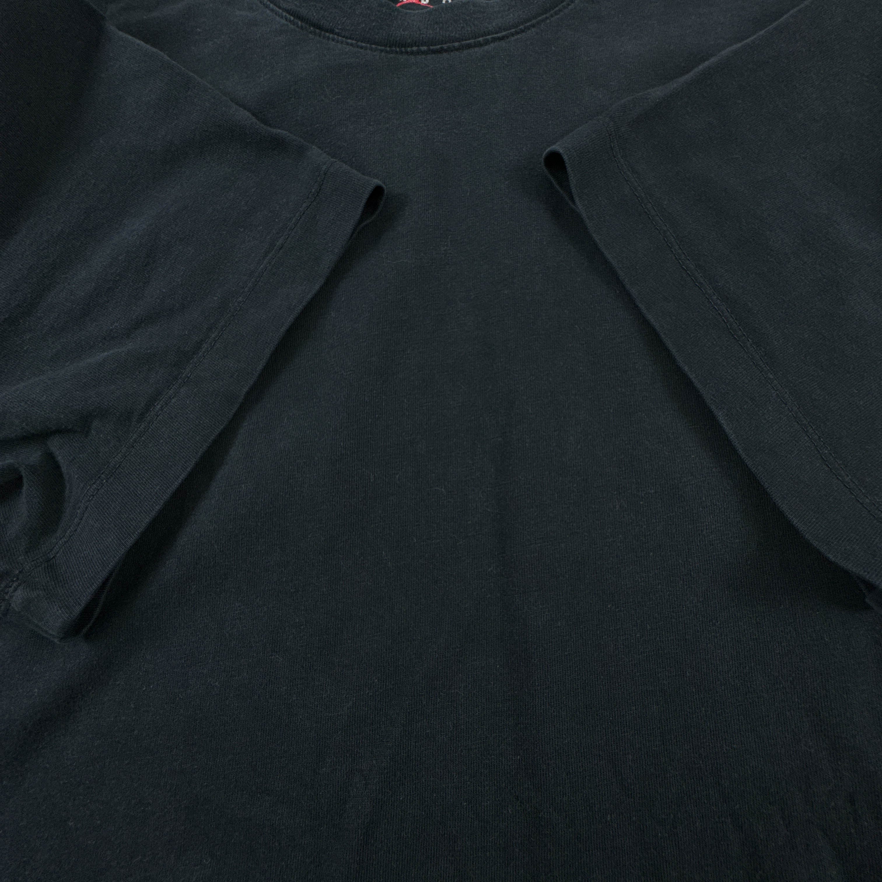 T Shirt Air Jordan nera a girocollo con logo ricamato - Taglia M/L uomo